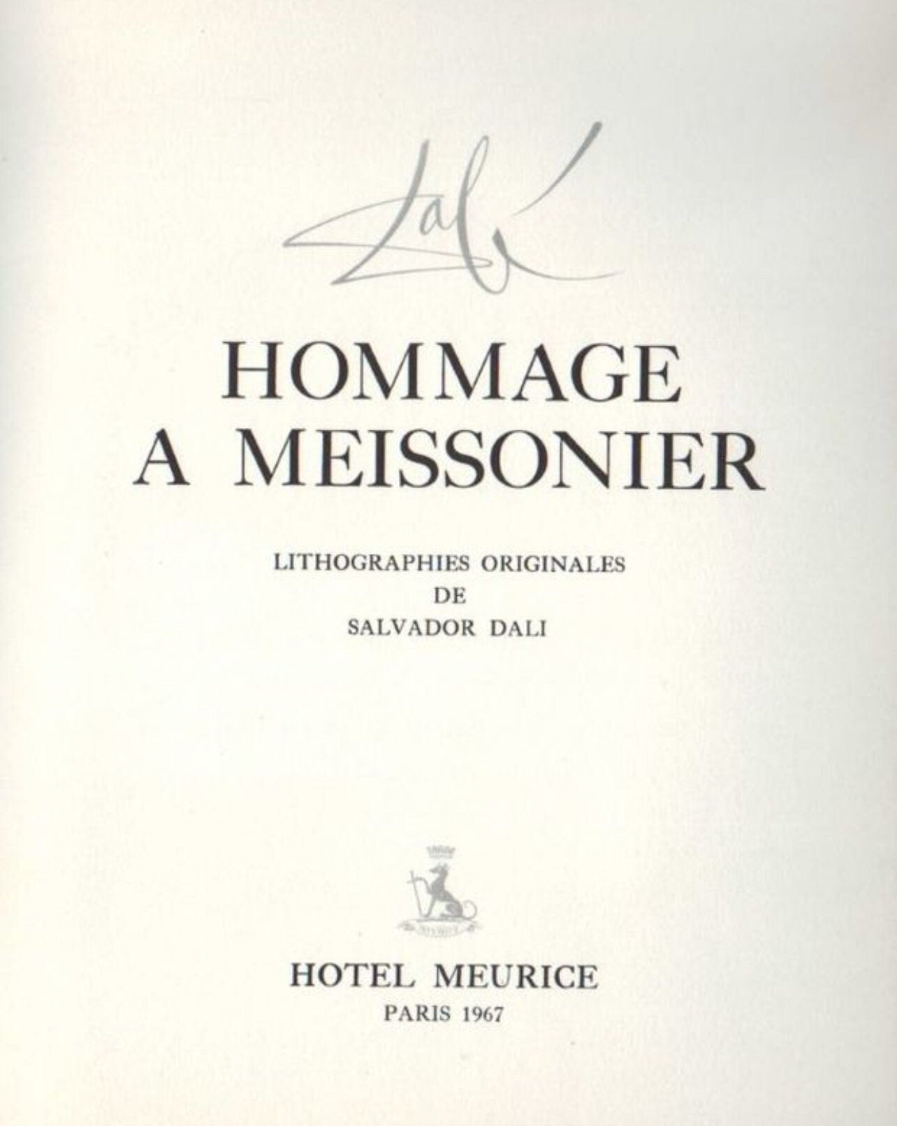 Salvador Dali, Composition (M/Lpsinger 1175; Field 67-2), Hommage A Meissonier, Lithograph
