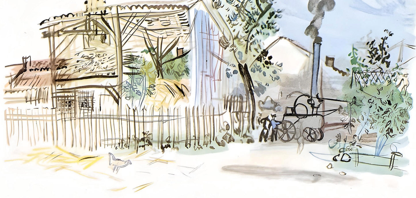 Raoul Dufy, La Batteuse S'En Va, Page, Vacances Forces