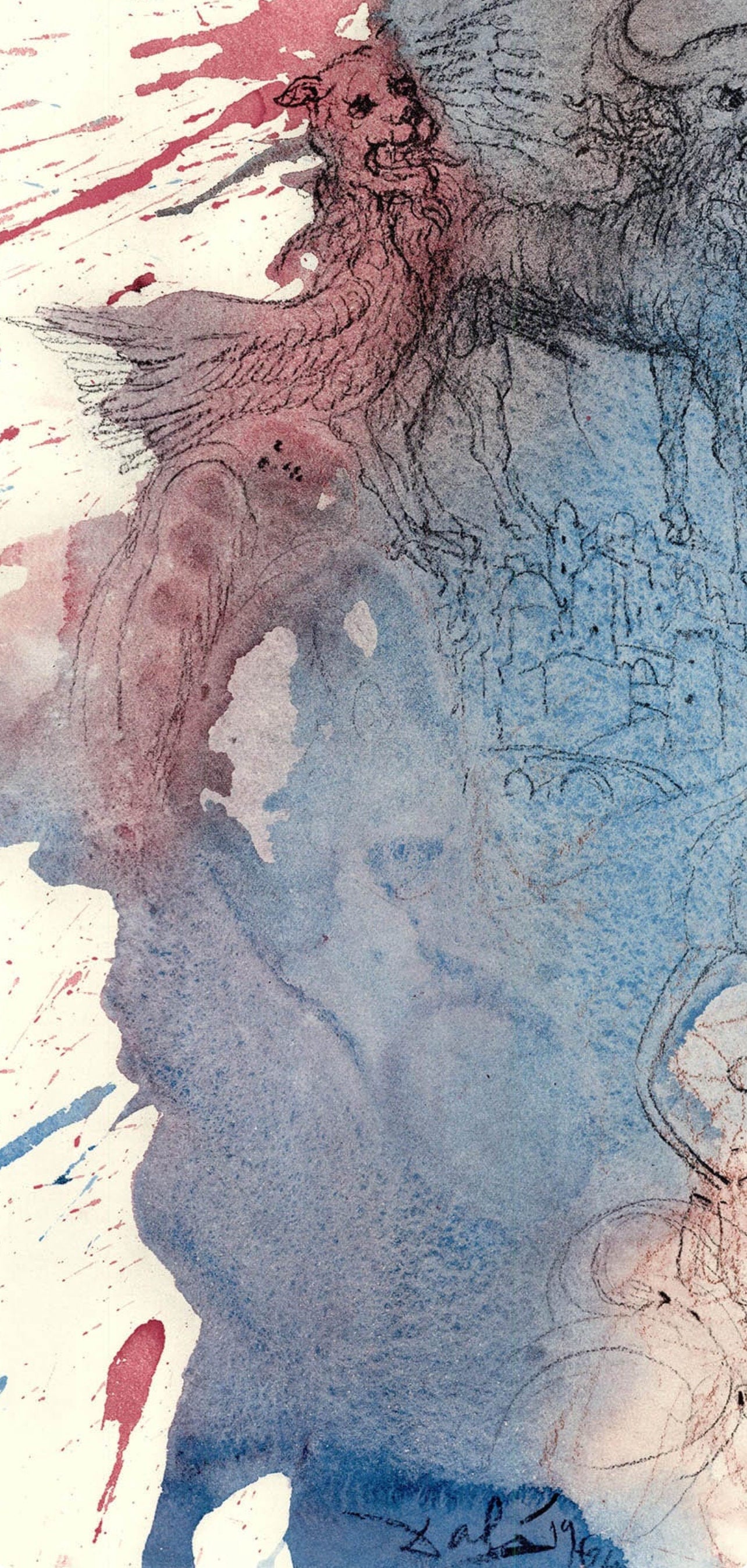 Salvador Dali, Composition (Michler/Lpsinger 1600; Field 69-3), Biblia Sacra, Lithograph