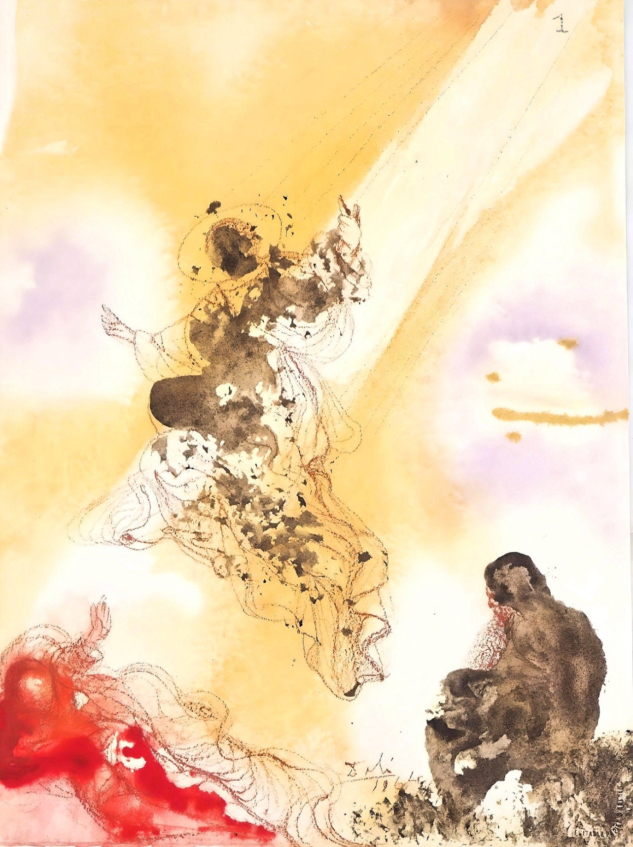 Salvador Dali, Composition (Michler/Lpsinger 1600; Field 69-3), Biblia Sacra, Lithograph