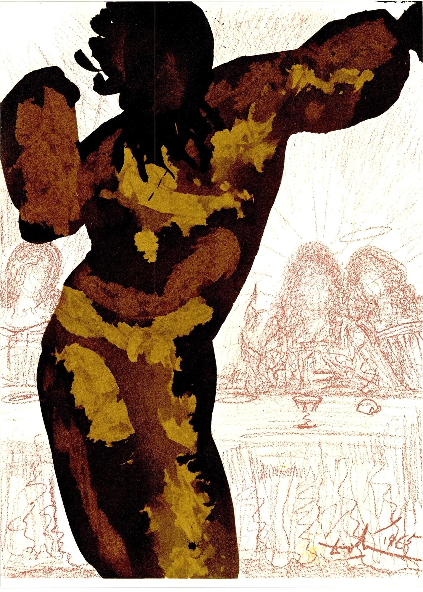 Salvador Dali, Composition (Michler/Lpsinger 1600; Field 69-3), Biblia Sacra, Lithograph