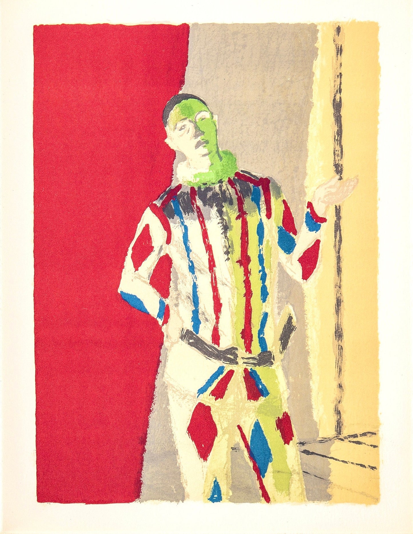 Maurice Brianchon, L'Arlequin, Souvenirs Et Portraits D'Artistes, Lithograph