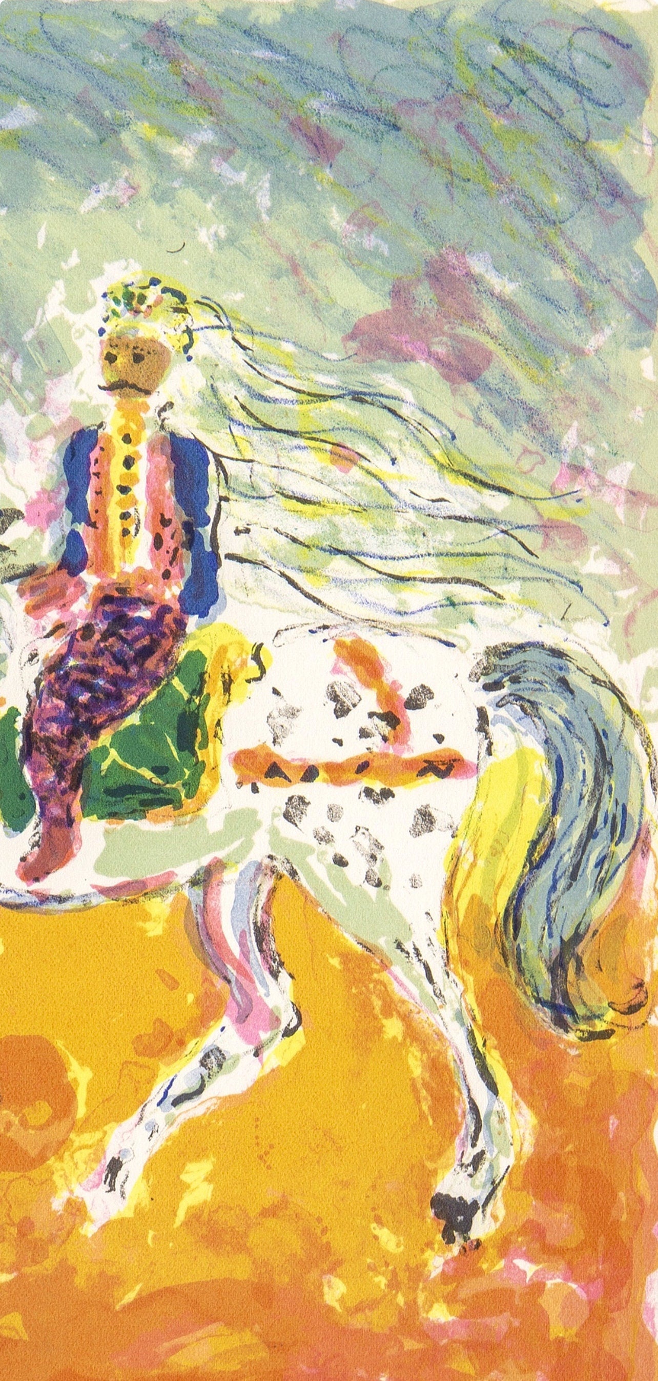 Constantin Terechkovitch, Cavalier Tunisien, Souvenirs Et Portraits D'Artistes, Lithograph