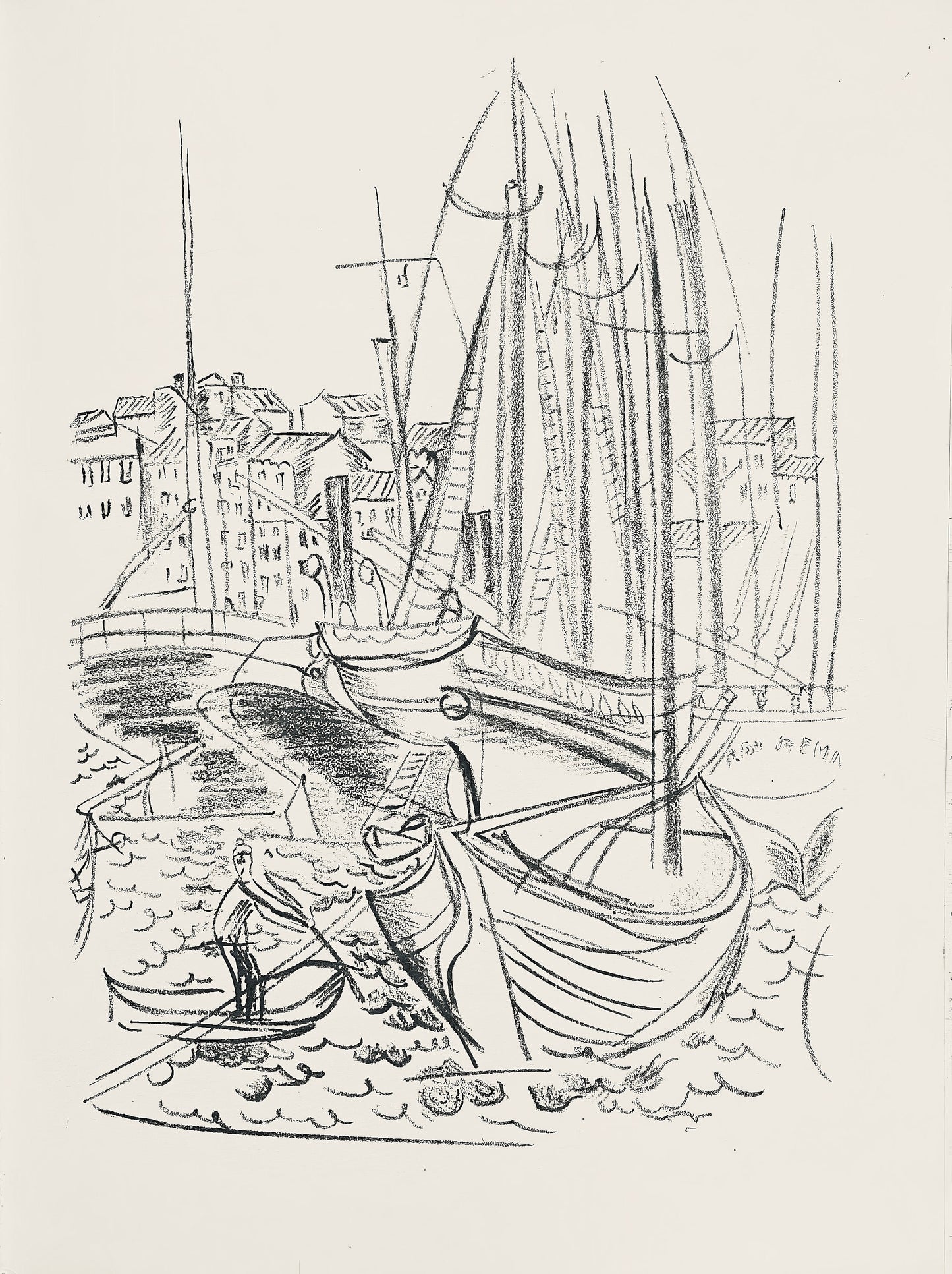Raoul Dufy, Composition, Les Ctes Normandes, Lithograph