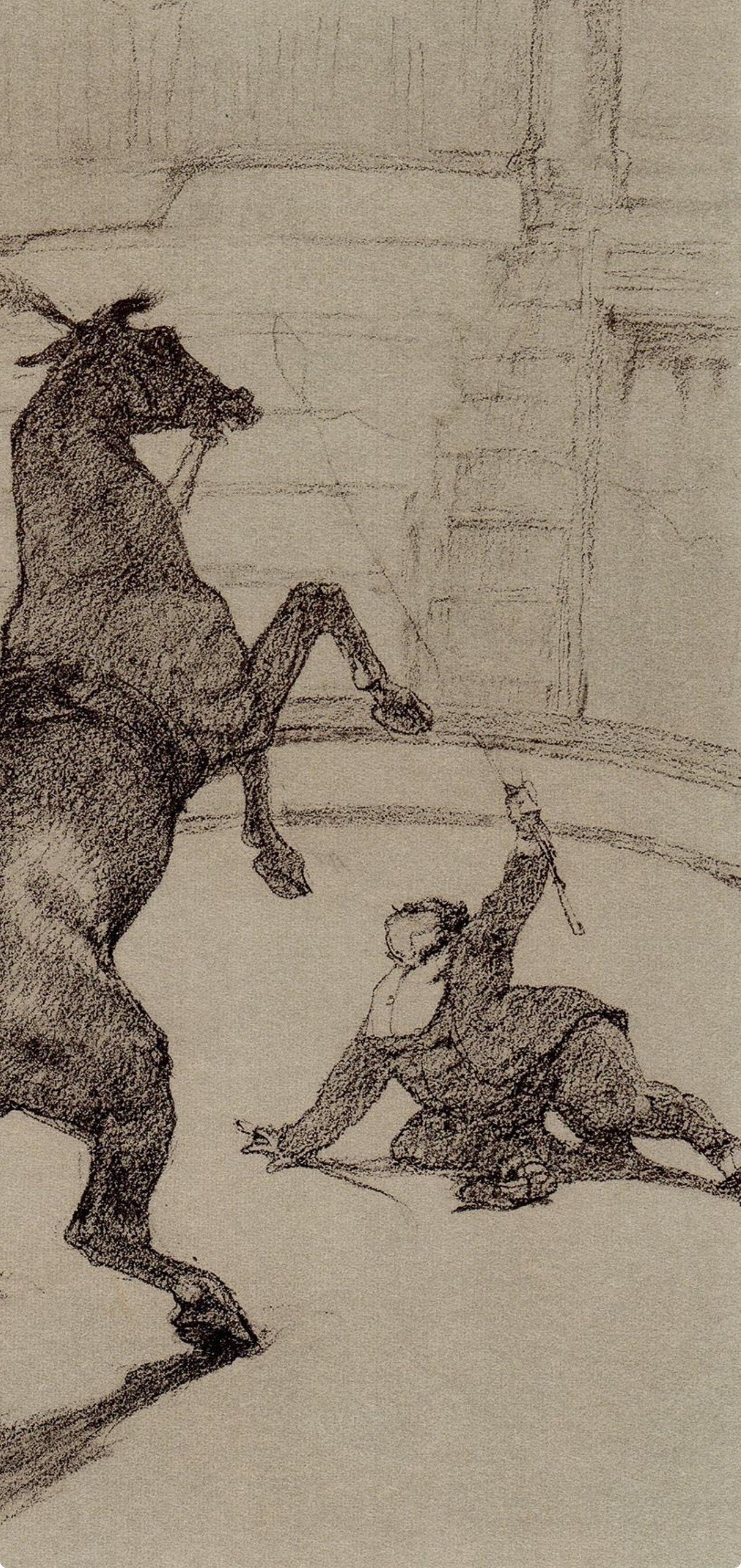 Henri De Toulouse-Lautrec, Cheval Pointant, The Circus By Toulouse-Lautrec, Lithograph