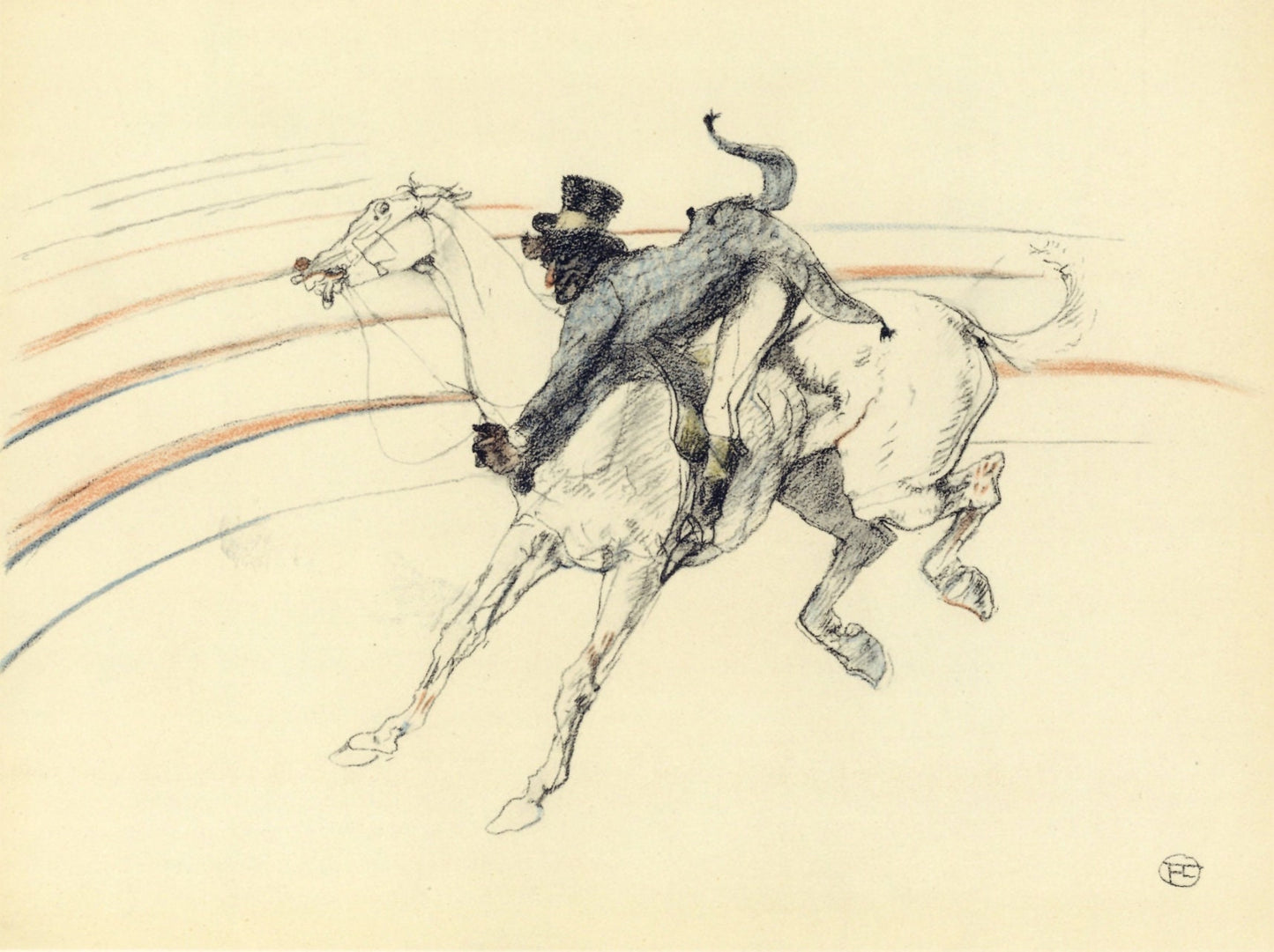 Henri De Toulouse-Lautrec, Chocolat, Scene, The Circus By Toulouse-Lautrec, Lithograph