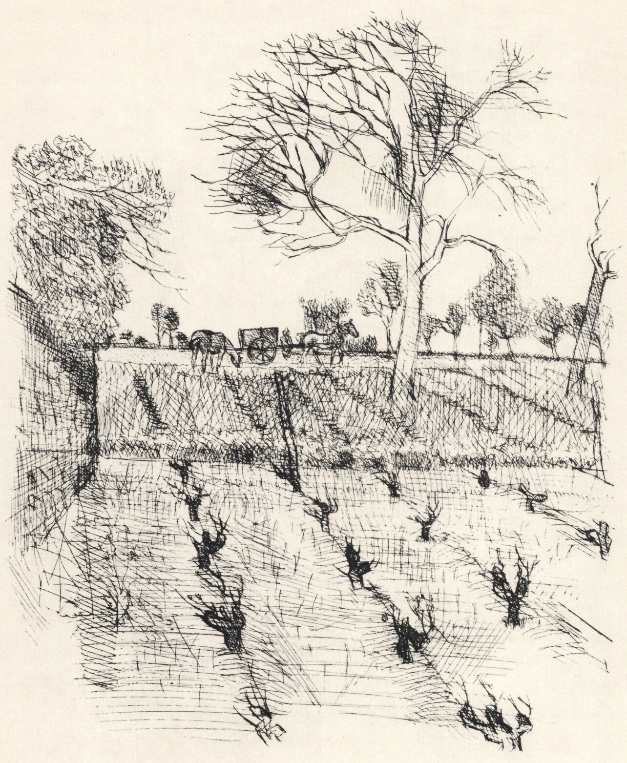 Maurice Brianchon, L'Hiver, Vins, Fleurs Et Flammes, Lithograph