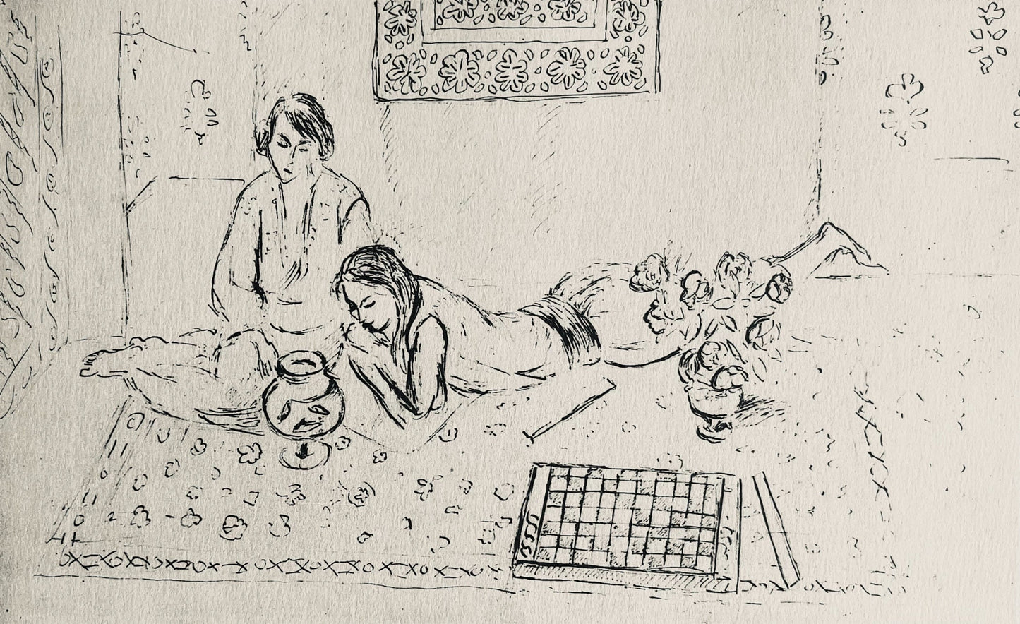 Henri Matisse, Composition (Dutel 3), Dessins De Henri-Matisse, Lithograph