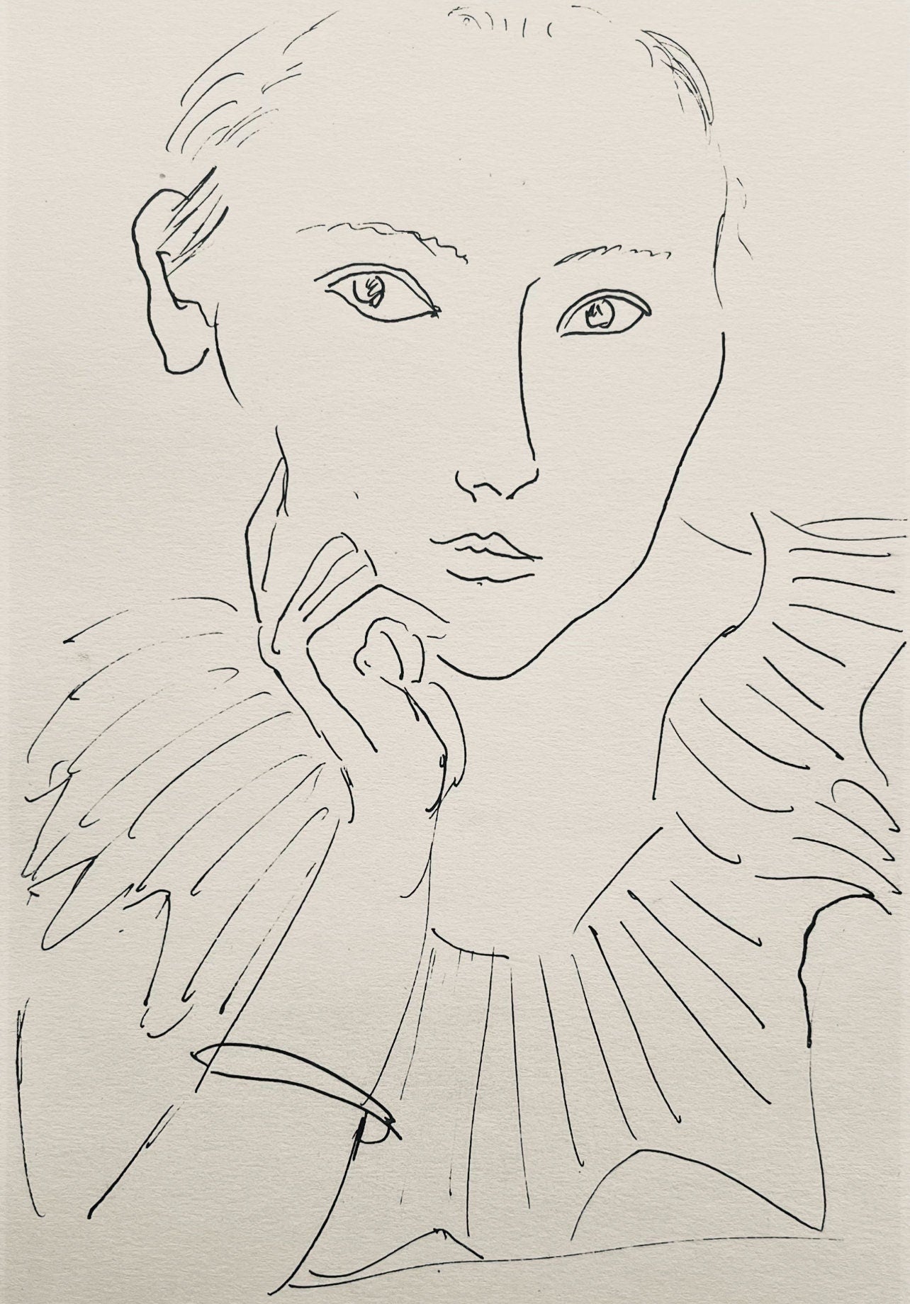Henri Matisse, Composition (Dutel 3), Dessins De Henri-Matisse, Lithograph