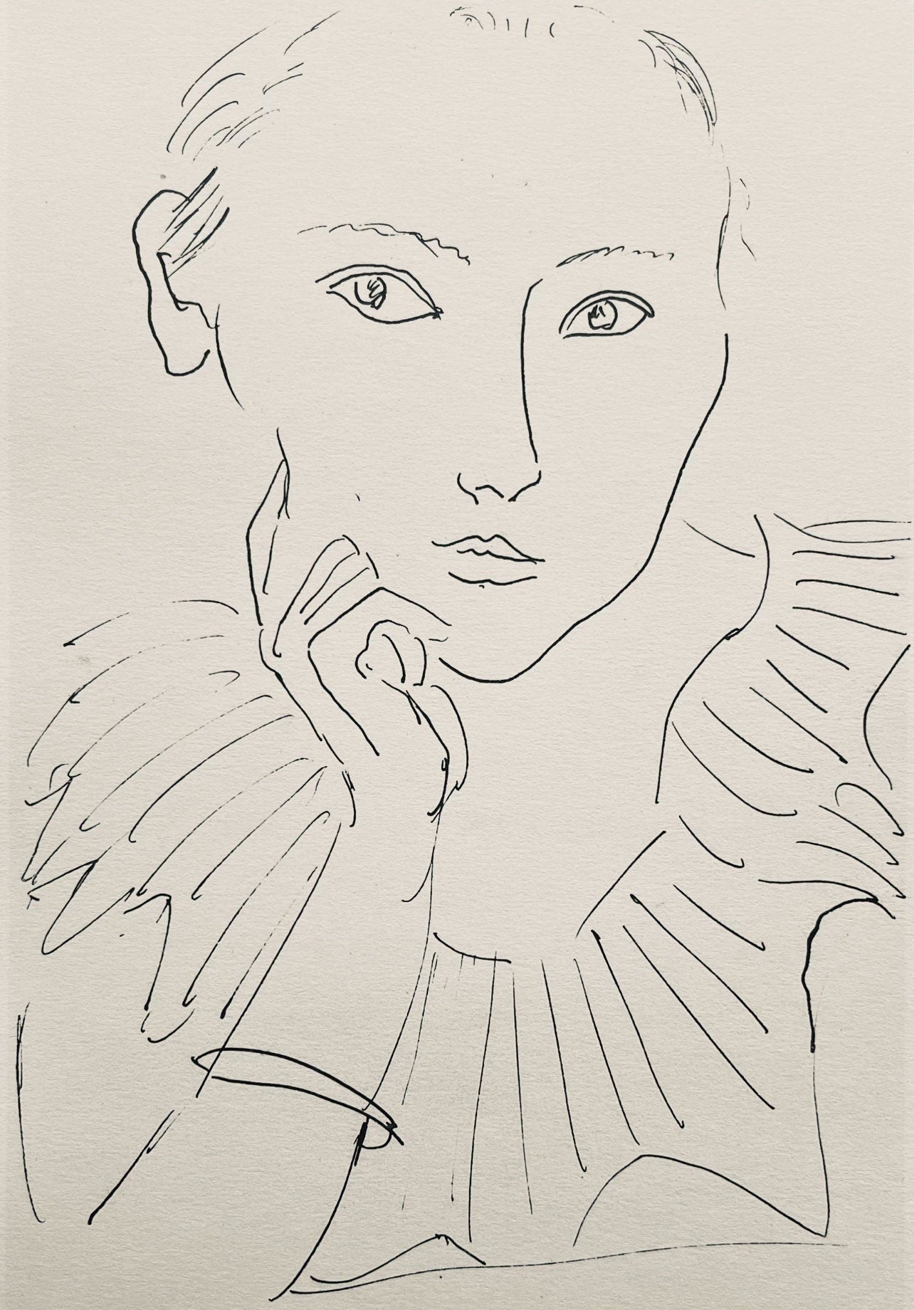 Henri Matisse, Composition (Dutel 3), Dessins De Henri-Matisse, Lithograph