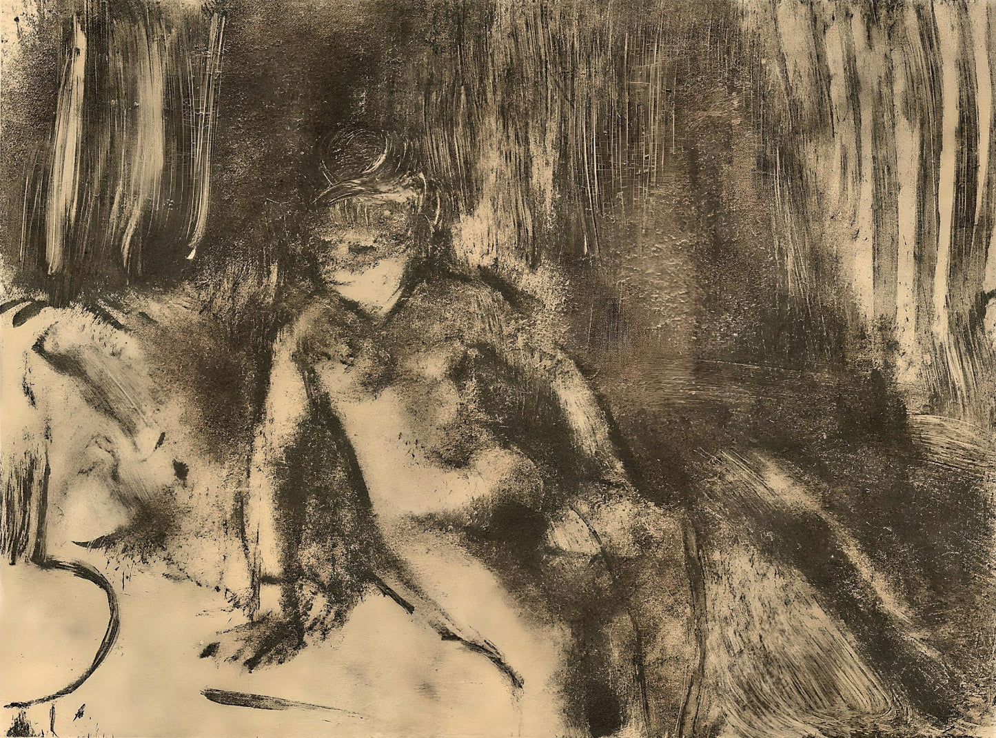 Edgar Degas, Le Coucher, E. Degas Monotypes, Monotype