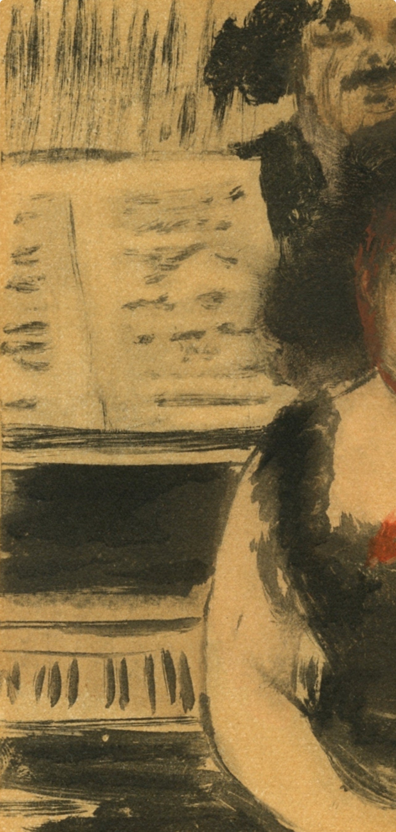 Edgar Degas, La Pianiste Et Le Chanteur, E. Degas Monotypes, Monotype