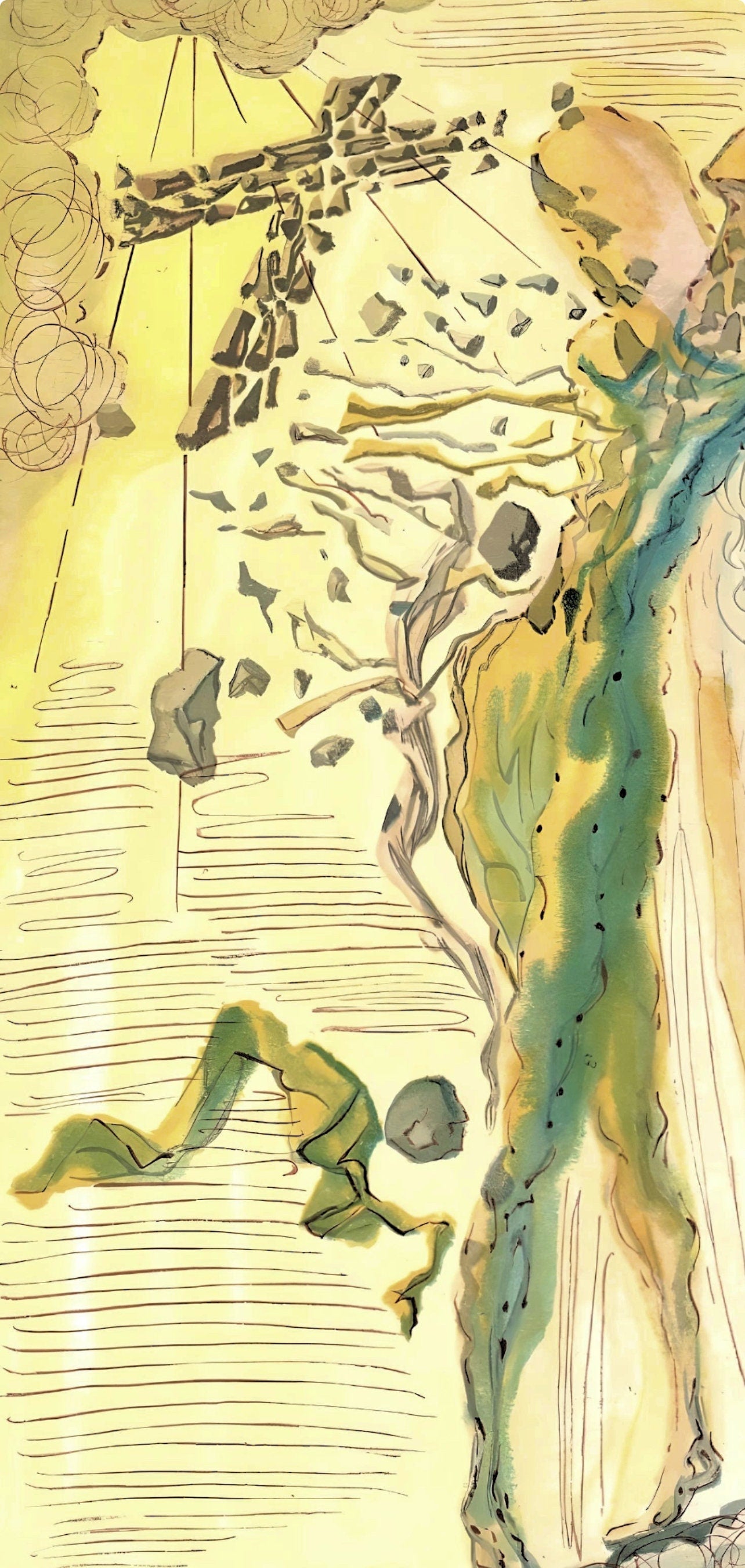 Salvador Dali, The Apparition Of Dantes Ancestor (Michler/Lpsinger 1039-1138; Field 189-200), La