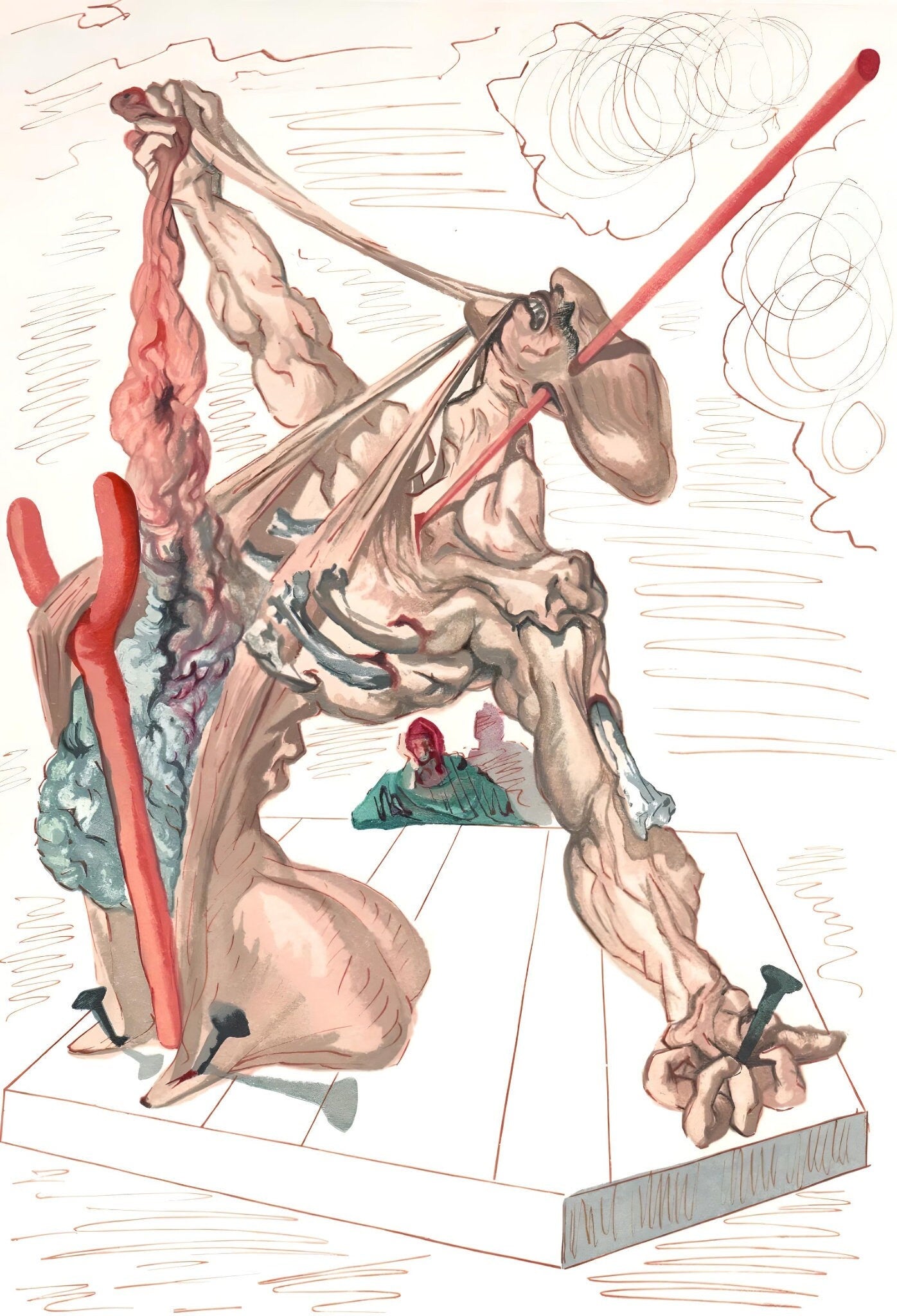 Salvador Dali, Mohammed (Michler/Lpsinger 1039-1138; Field 189-200), La Divine Comdie, Woodcut