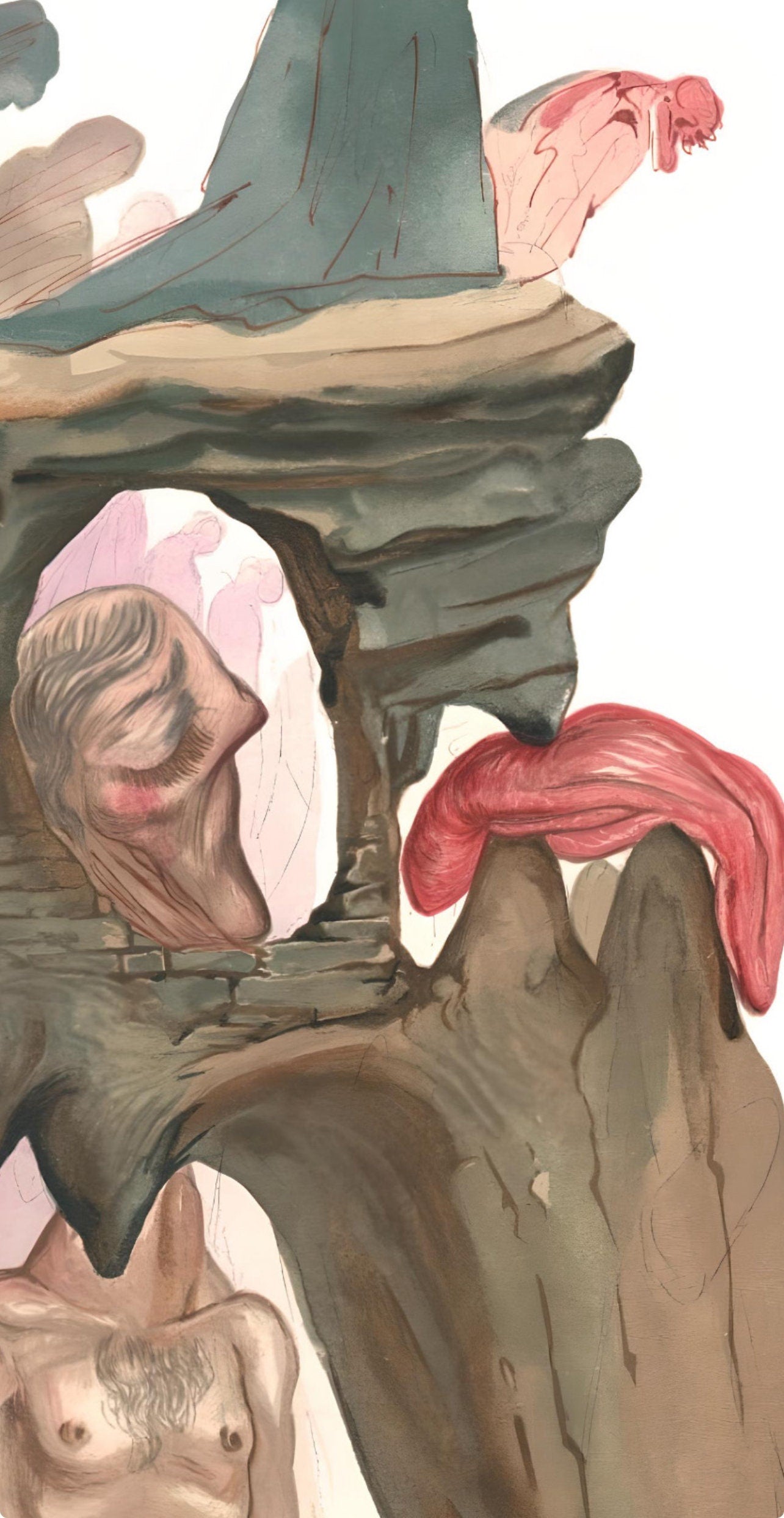 Salvador Dali, The Corrupt (Michler/Lpsinger 1039-1138; Field 189-200), La Divine Comdie, Woodcut