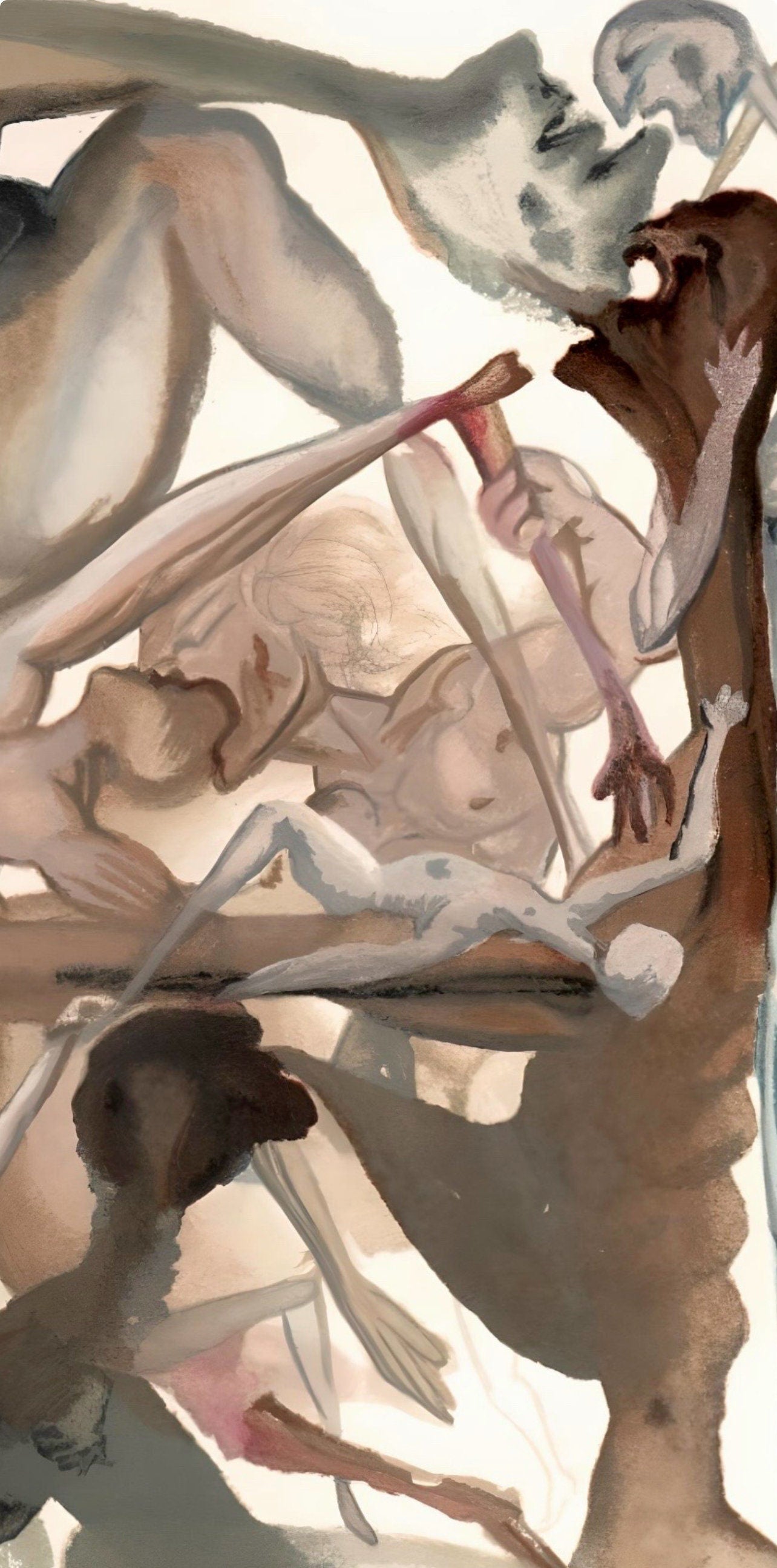 Salvador Dali, In Dark Limbo (Michler/Lpsinger 1039-1138; Field 189-200), La Divine Comdie, Woodcut