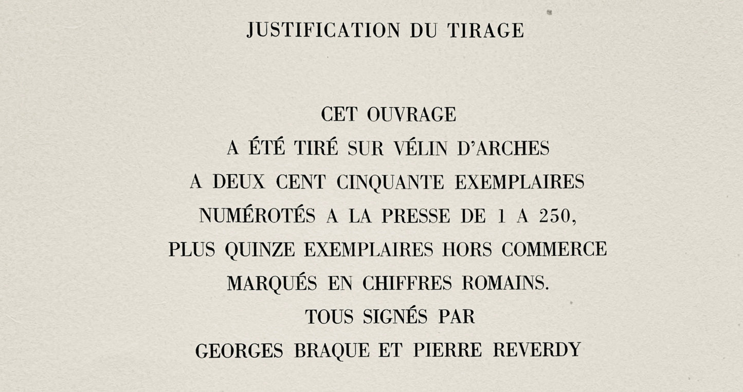Georges Braque, Frontispiece, Une Aventure Mthodique