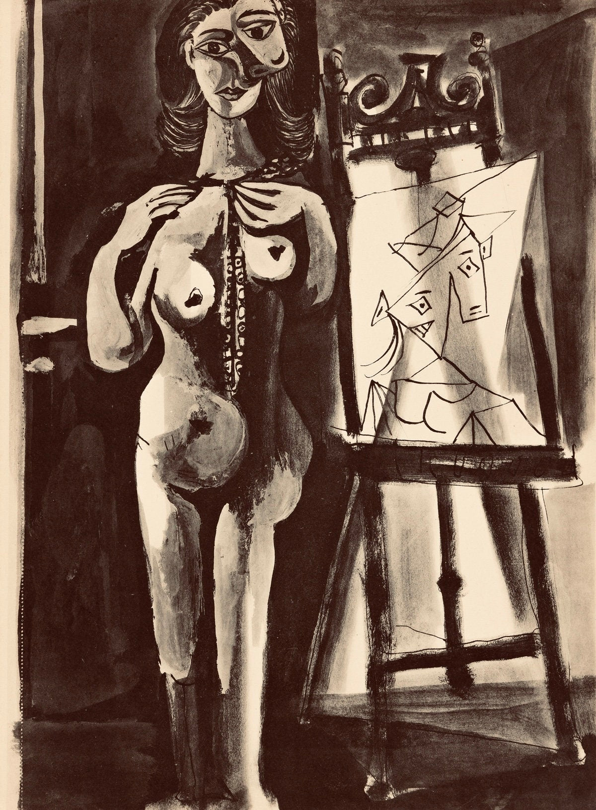 Pablo Picasso, Composition, Carnet De Dessins De Picasso, Cahiers Dart, Lithograph