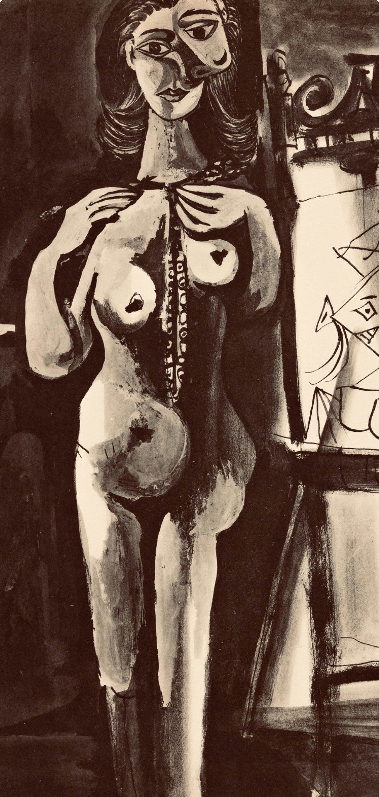Pablo Picasso, Composition, Carnet De Dessins De Picasso, Cahiers Dart, Lithograph