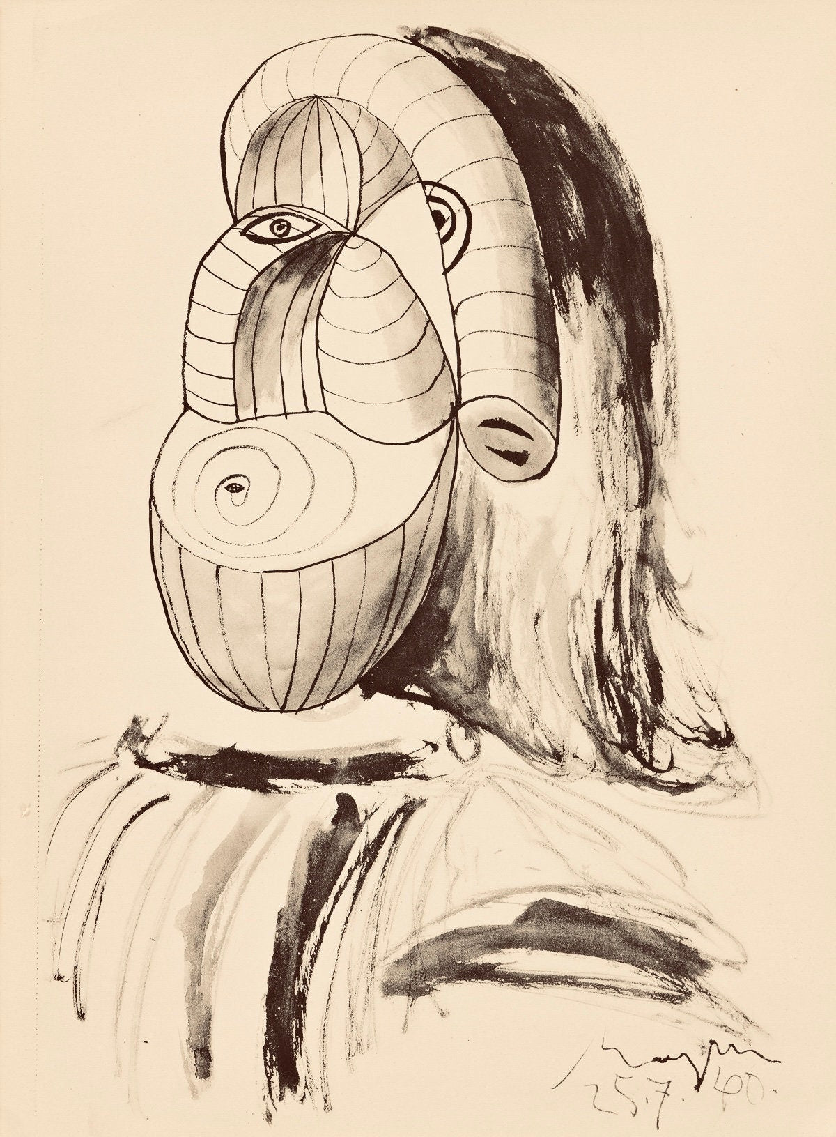 Pablo Picasso, Composition, Carnet De Dessins De Picasso, Cahiers Dart, Lithograph