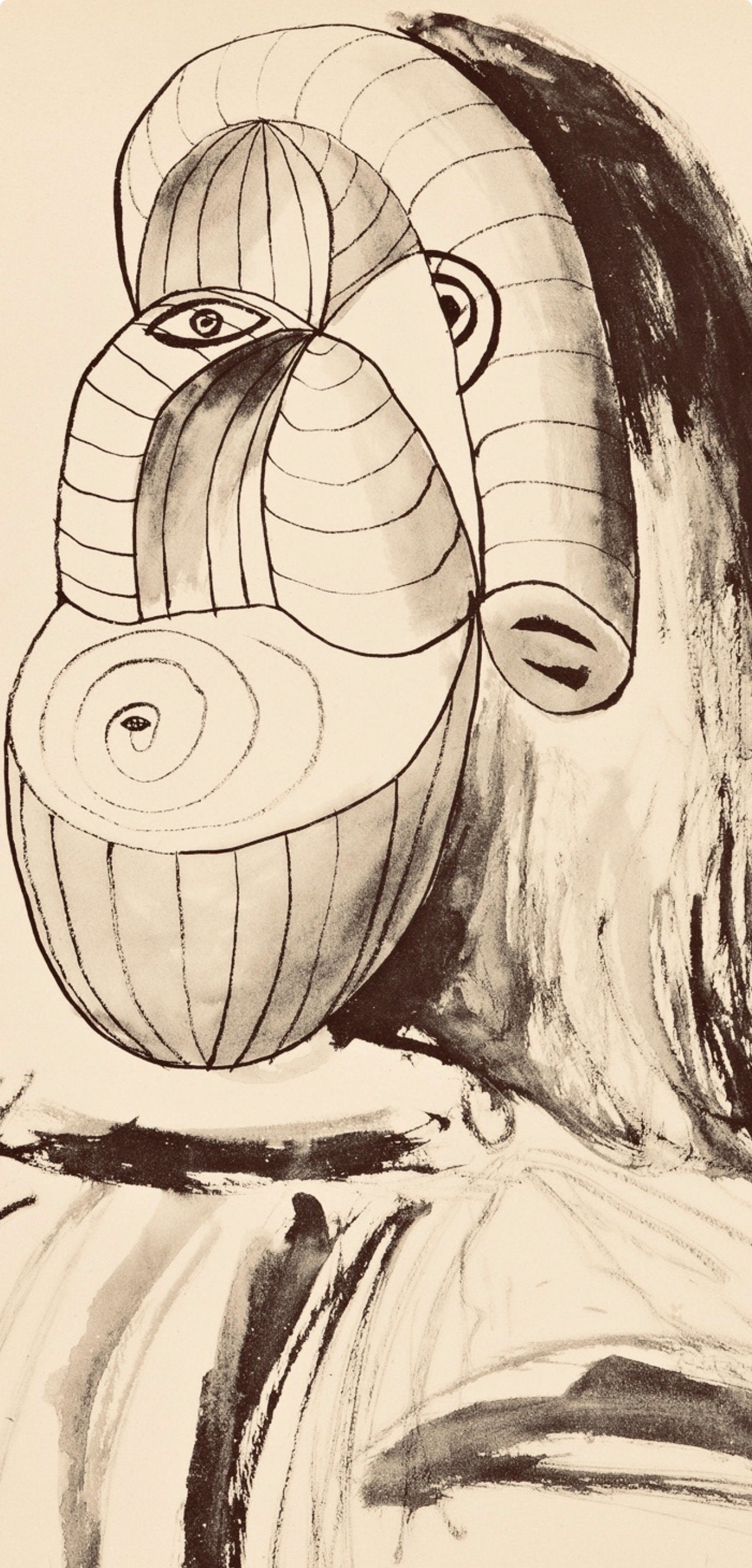 Pablo Picasso, Composition, Carnet De Dessins De Picasso, Cahiers Dart, Lithograph