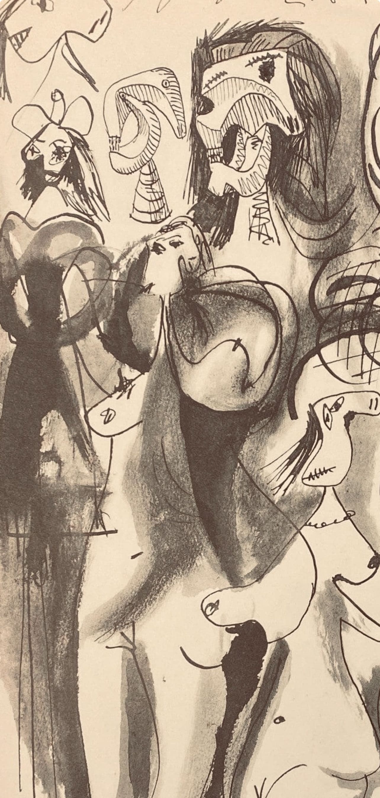 Pablo Picasso, Composition, Carnet De Dessins De Picasso, Cahiers Dart, Lithograph