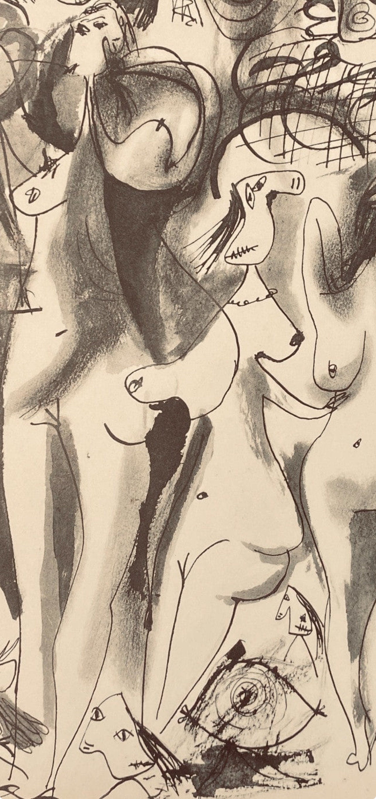 Pablo Picasso, Composition, Carnet De Dessins De Picasso, Cahiers Dart, Lithograph