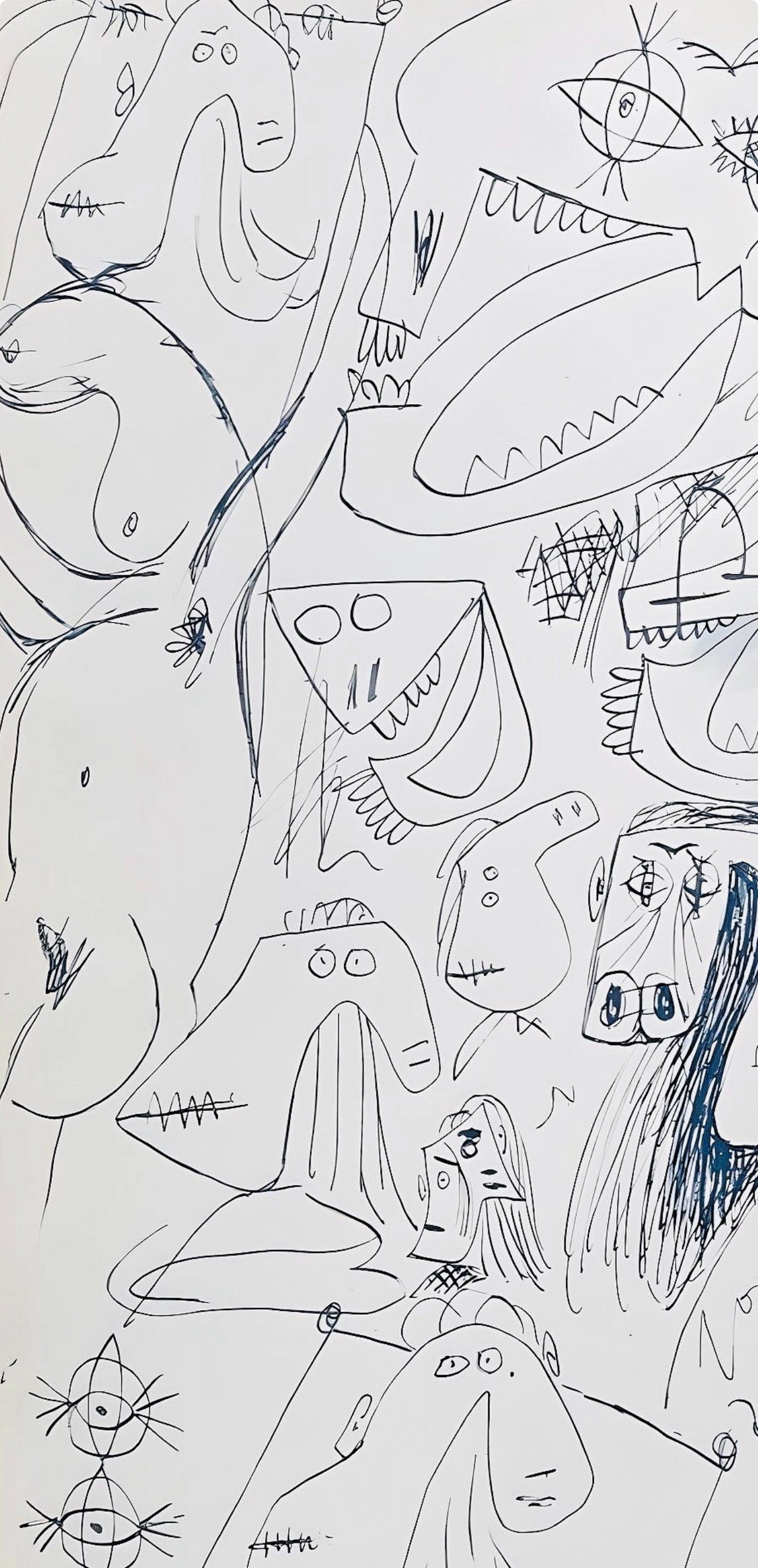 Pablo Picasso, Composition, Carnet De Dessins De Picasso, Cahiers Dart, Lithograph