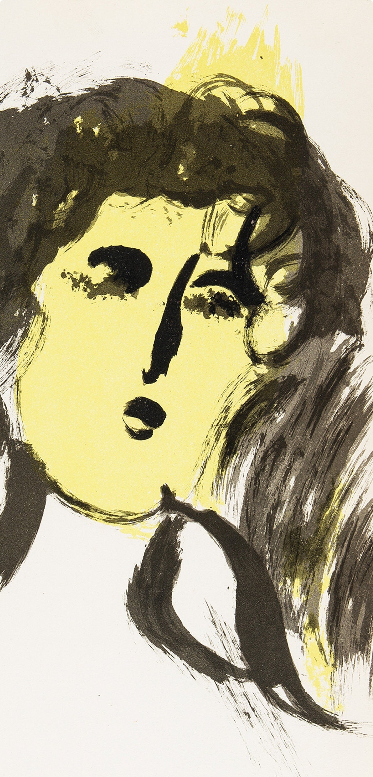 Marc Chagall, Angel (Mourlot 117-46; Cramer 25), Drawings From The Bible By Marc Chagall, Verve: