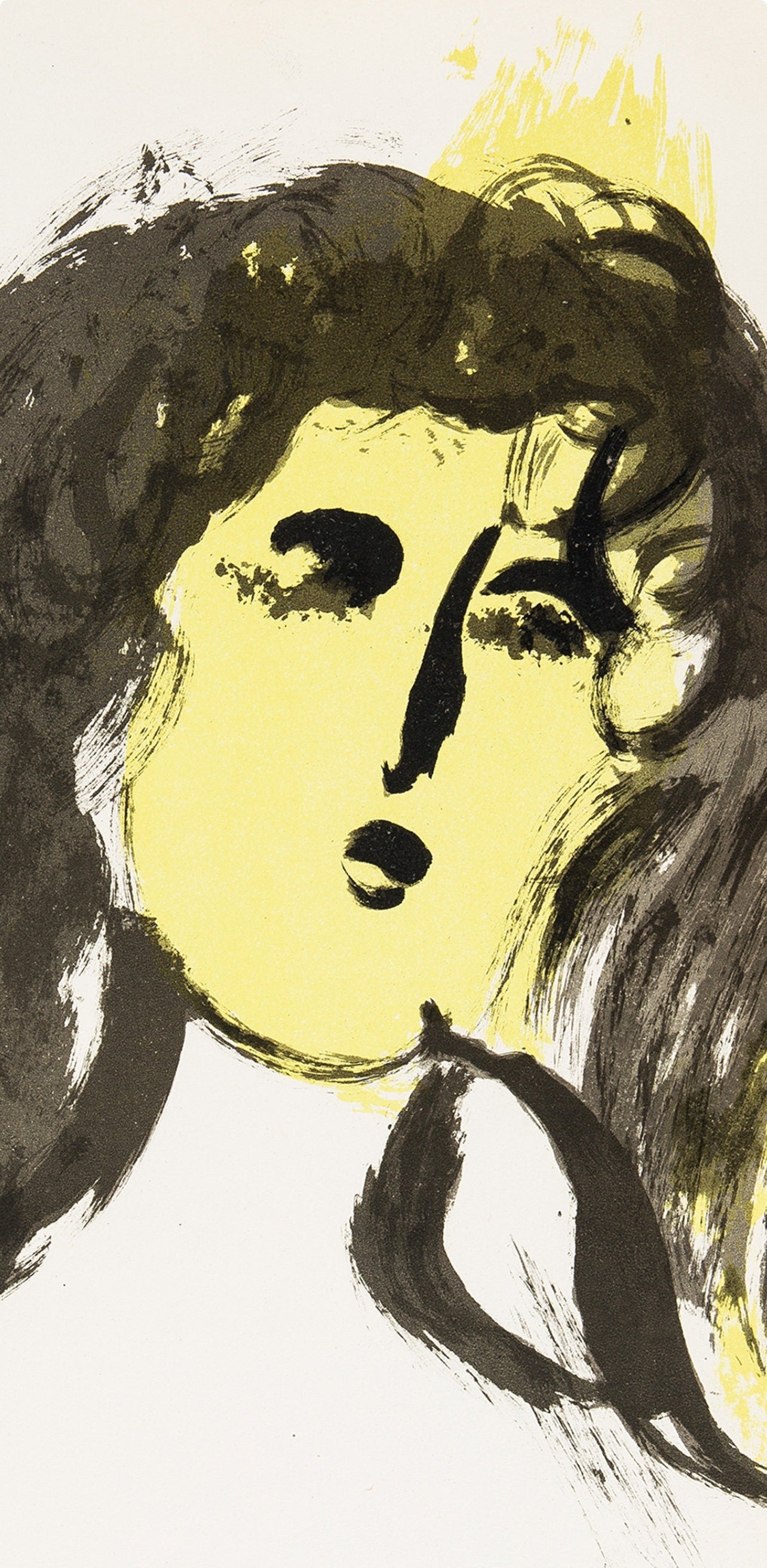 Marc Chagall, Angel (Mourlot 117-46; Cramer 25), Drawings From The Bible By Marc Chagall, Verve: