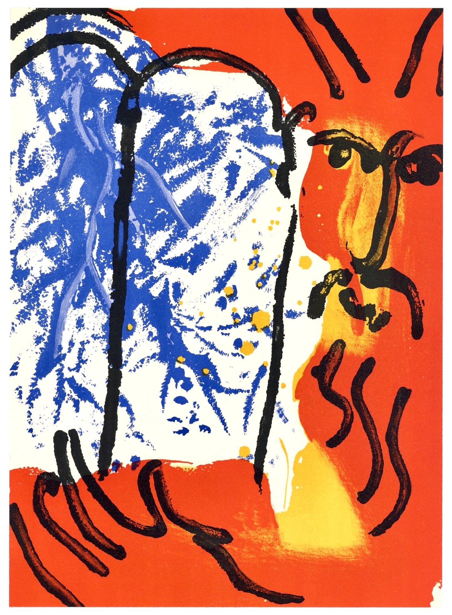 Marc Chagall, Moses Iii (Mourlot 117-46; Cramer 25), Drawings From The Bible By Marc Chagall,