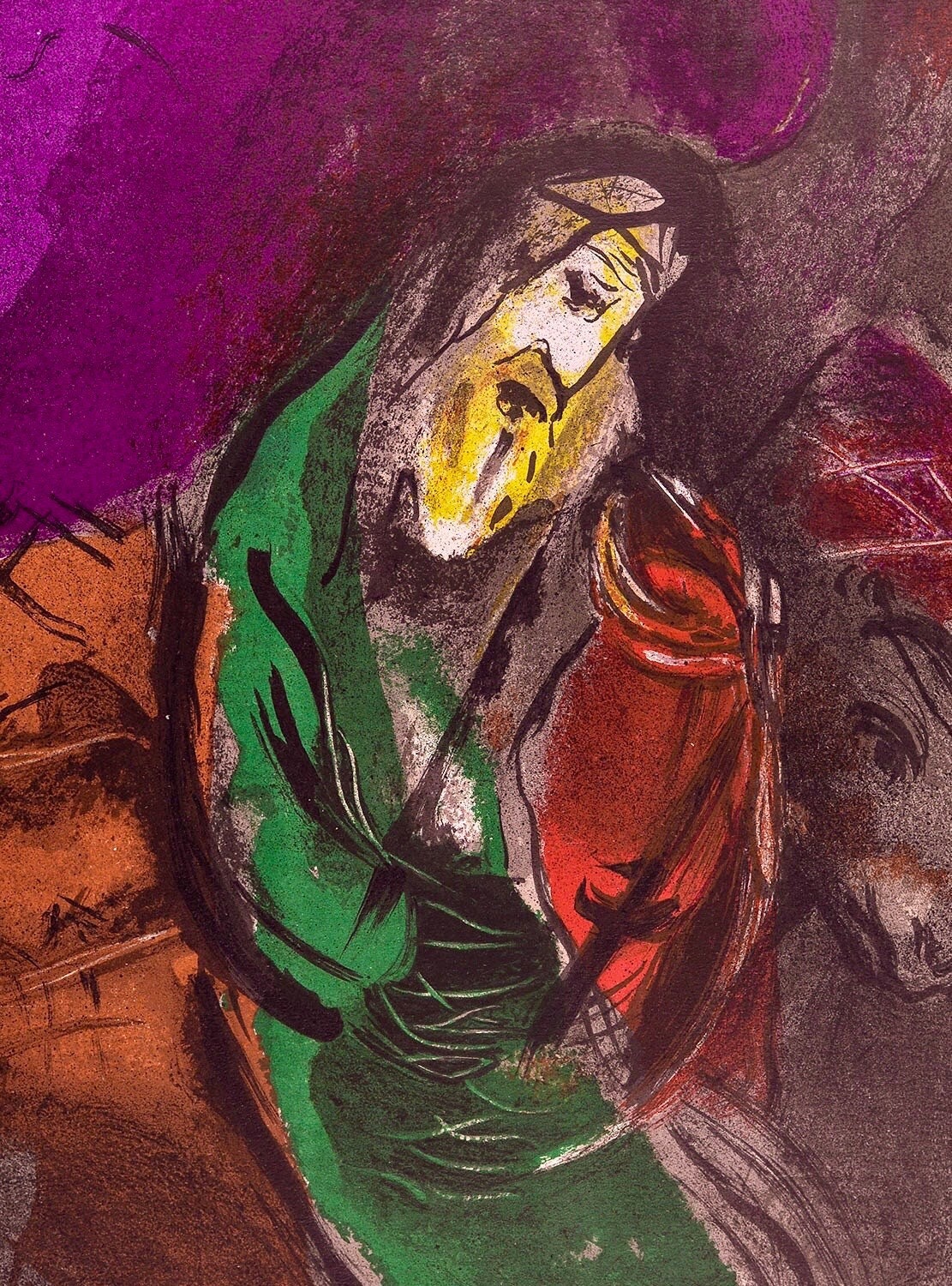 Marc Chagall, Jeremiah (Mourlot 117-46; Cramer 25), Drawings From The Bible By Marc Chagall, Verve: