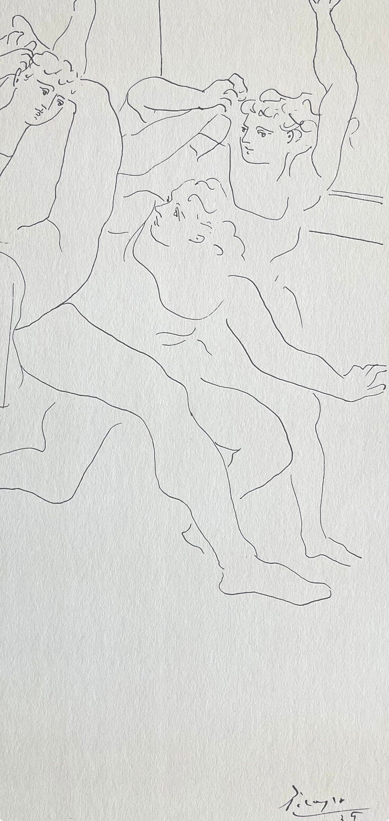 Pablo Picasso, Four Ballet Dancers (Orozco 95), Picasso: Fifteen Drawings, Lithograph