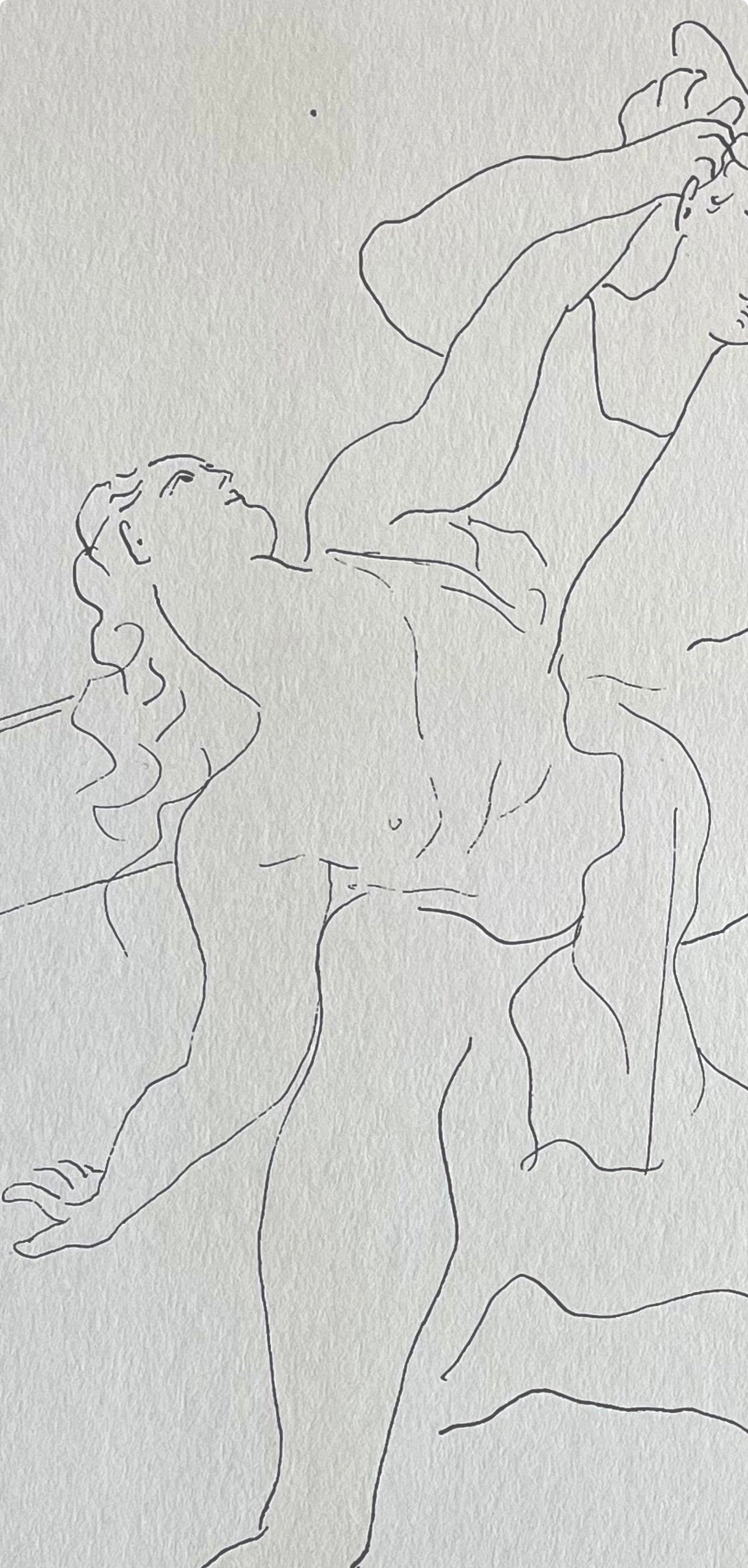 Pablo Picasso, Four Ballet Dancers (Orozco 95), Picasso: Fifteen Drawings, Lithograph