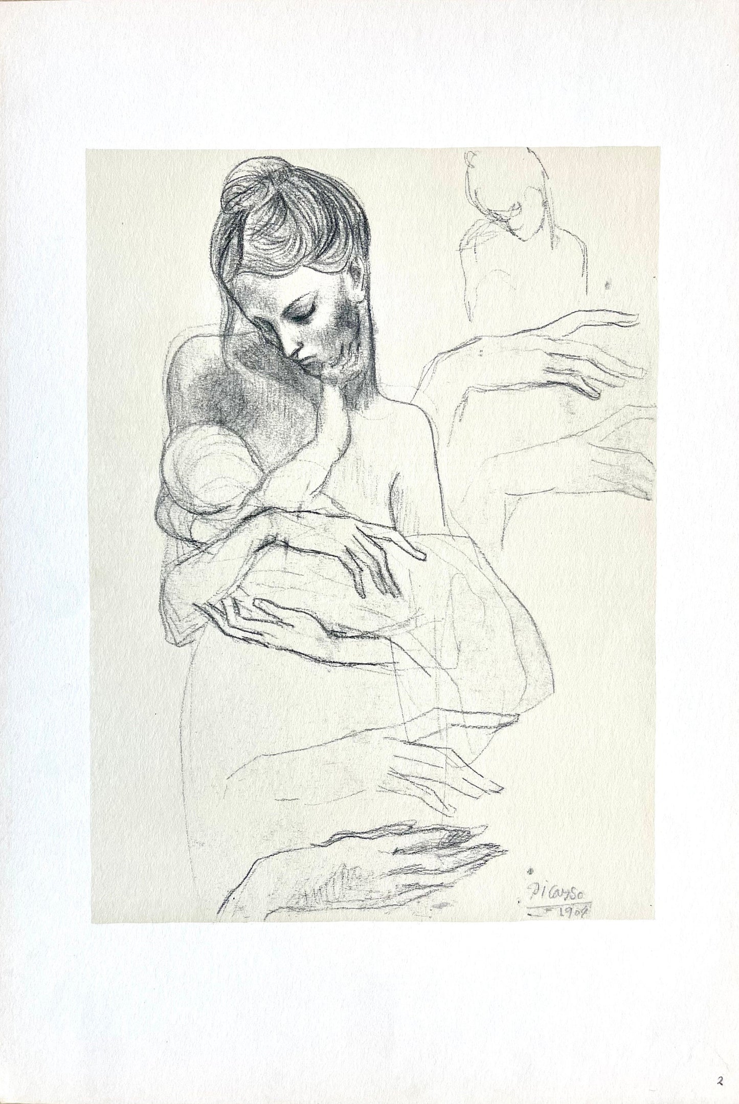 Pablo Picasso, Mother And Child (Orozco 95), Picasso: Fifteen Drawings, Lithograph