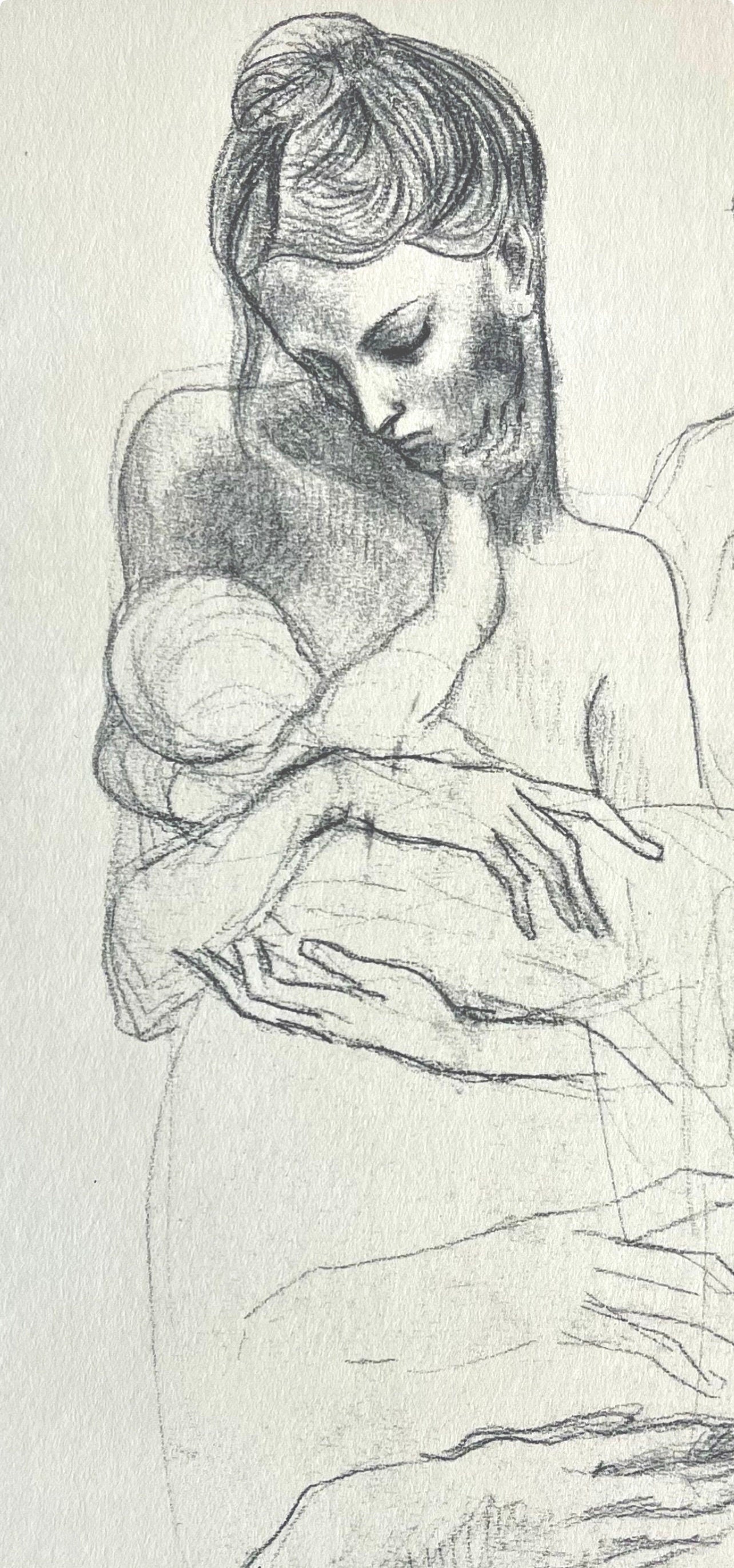 Pablo Picasso, Mother And Child (Orozco 95), Picasso: Fifteen Drawings, Lithograph