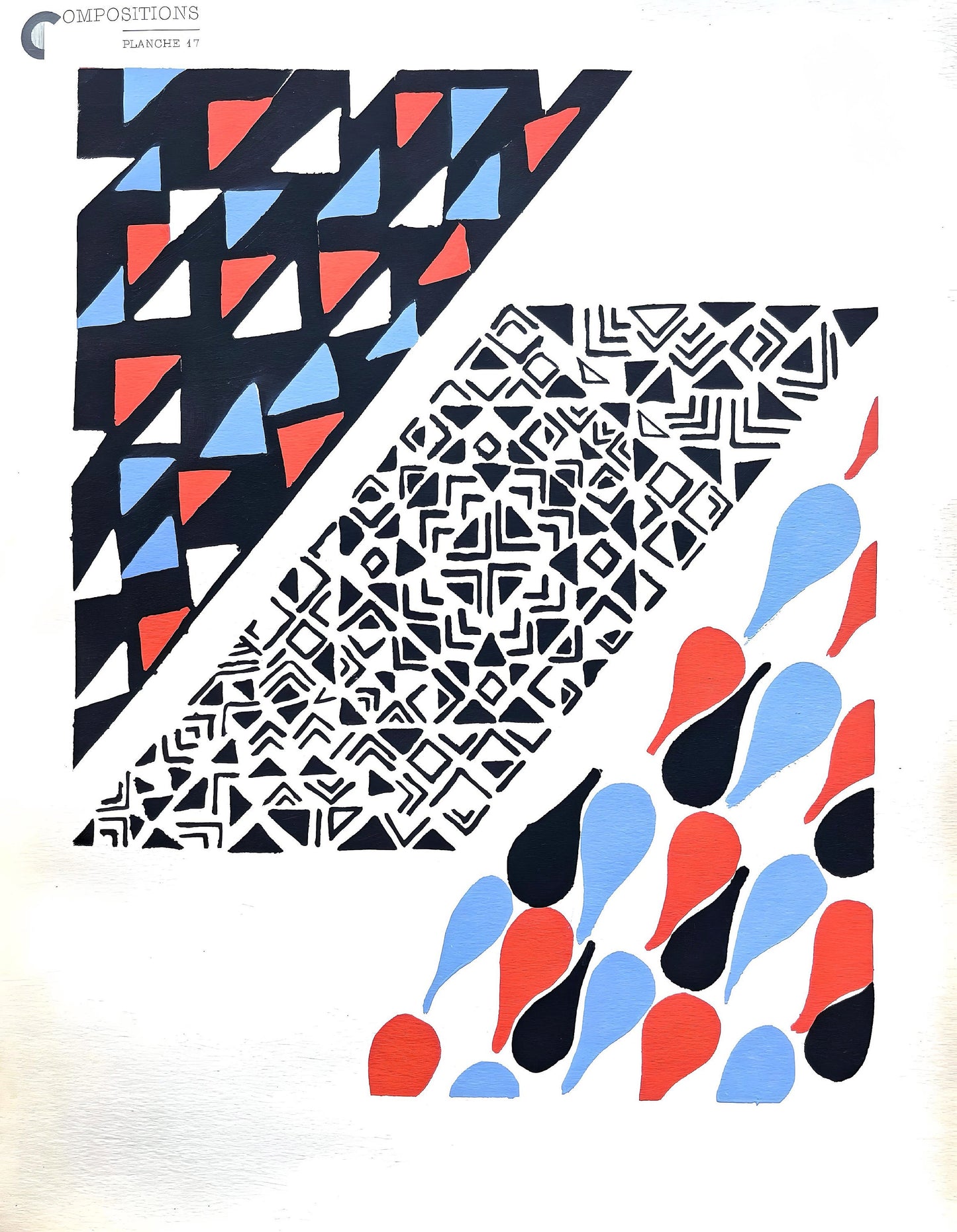 Sonia Delaunay, Planche No. 17, Compositions, Couleurs, Ides: Sonia Delaunay, Lithograph