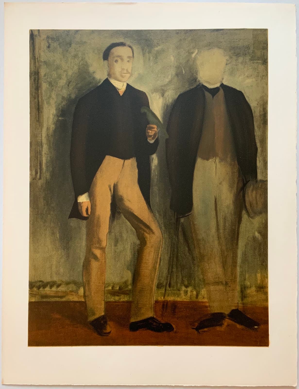Edgar Degas, Deux Hommes En Pied, Les Ralistes Lyriques, Collection Pierre Lvy, Lithograph