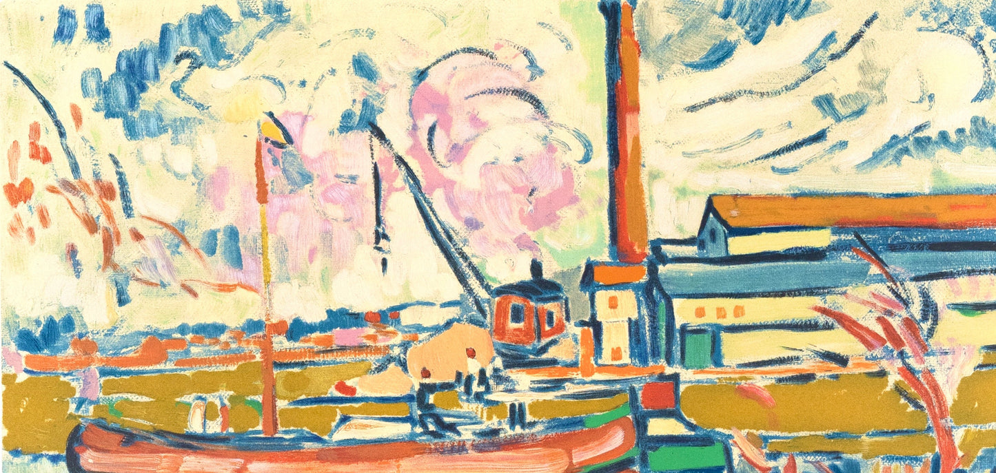 Maurice De Vlaminck, Paysage Chatou, Fauves, Collection Pierre Lvy, Lithograph
