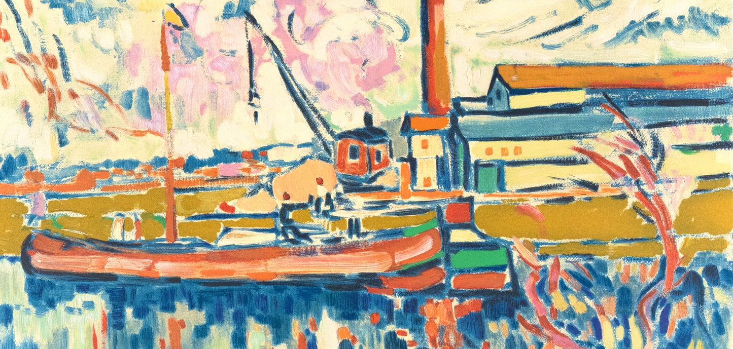 Maurice De Vlaminck, Paysage Chatou, Fauves, Collection Pierre Lvy, Lithograph