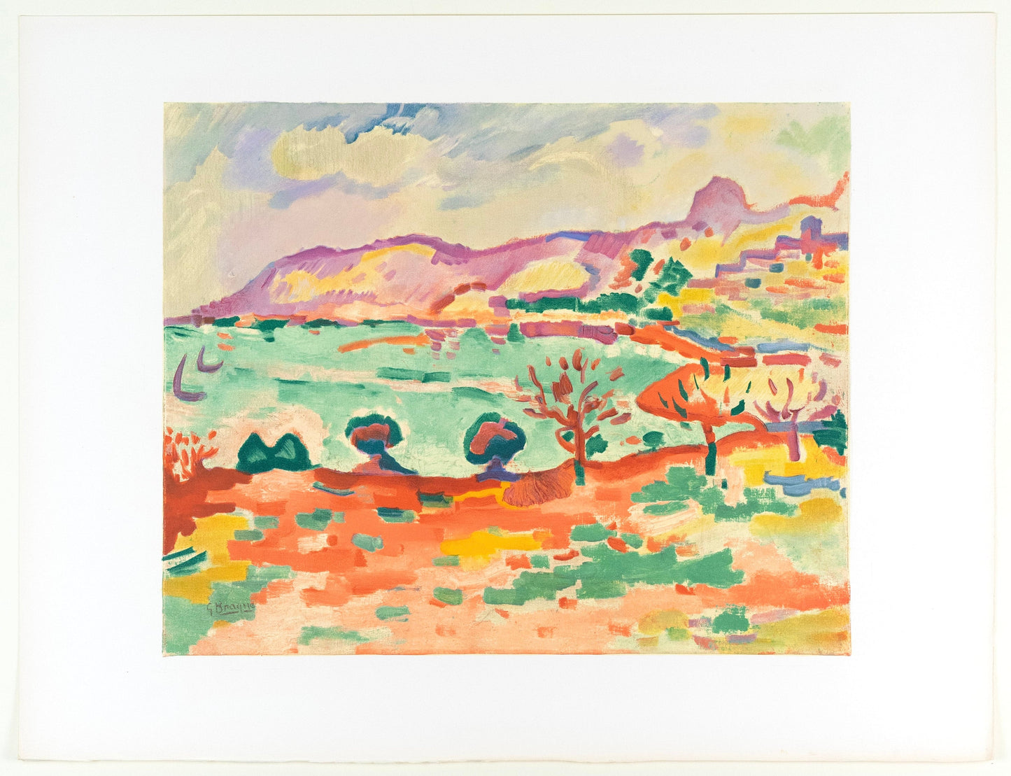 Georges Braque, Paysage A L'Estaque, Fauves, Collection Pierre Lvy, Lithograph