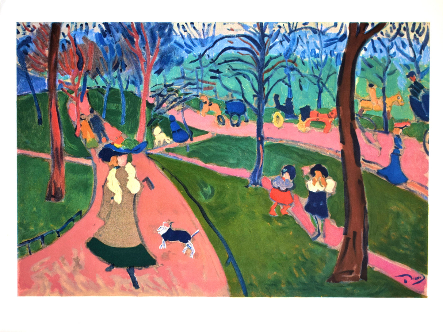 Andr Derain, Hyde Park, Fauves, Collection Pierre Lvy, Lithograph