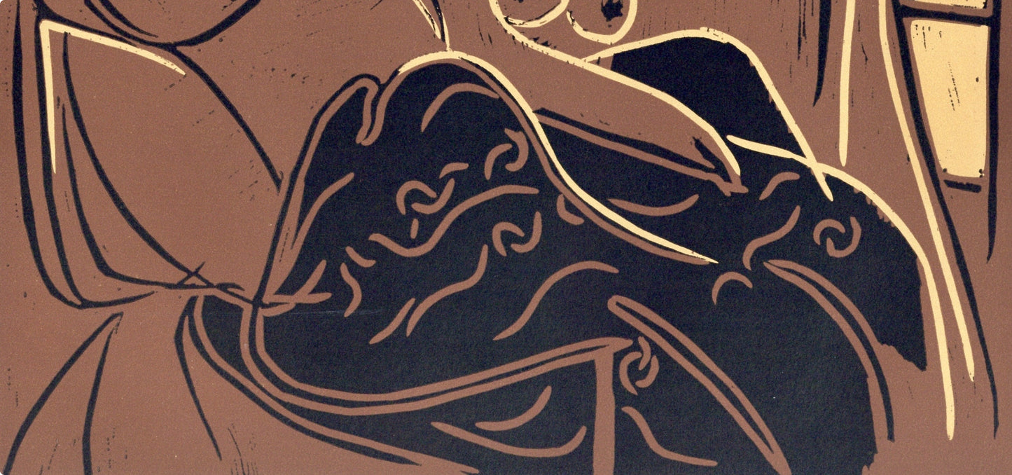 Pablo Picasso, Two Waking Women (Orozco 214), Grabados Al Linleo, Linocut