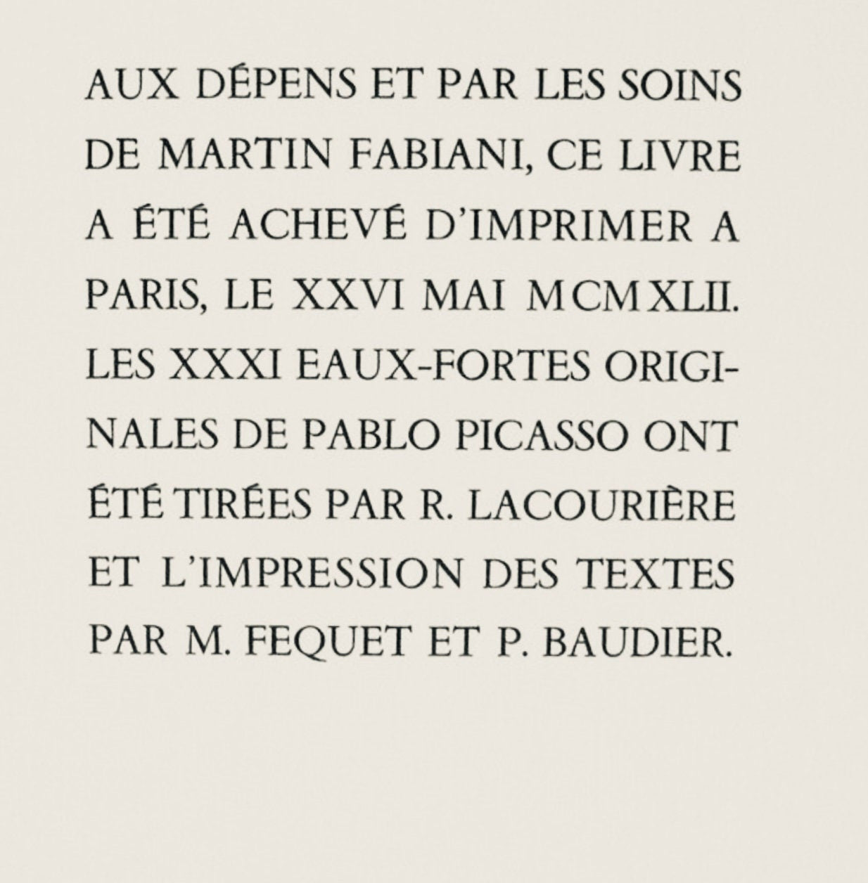 Pablo Picasso, Le Papillon, Histoire Naturelle, Lithograph