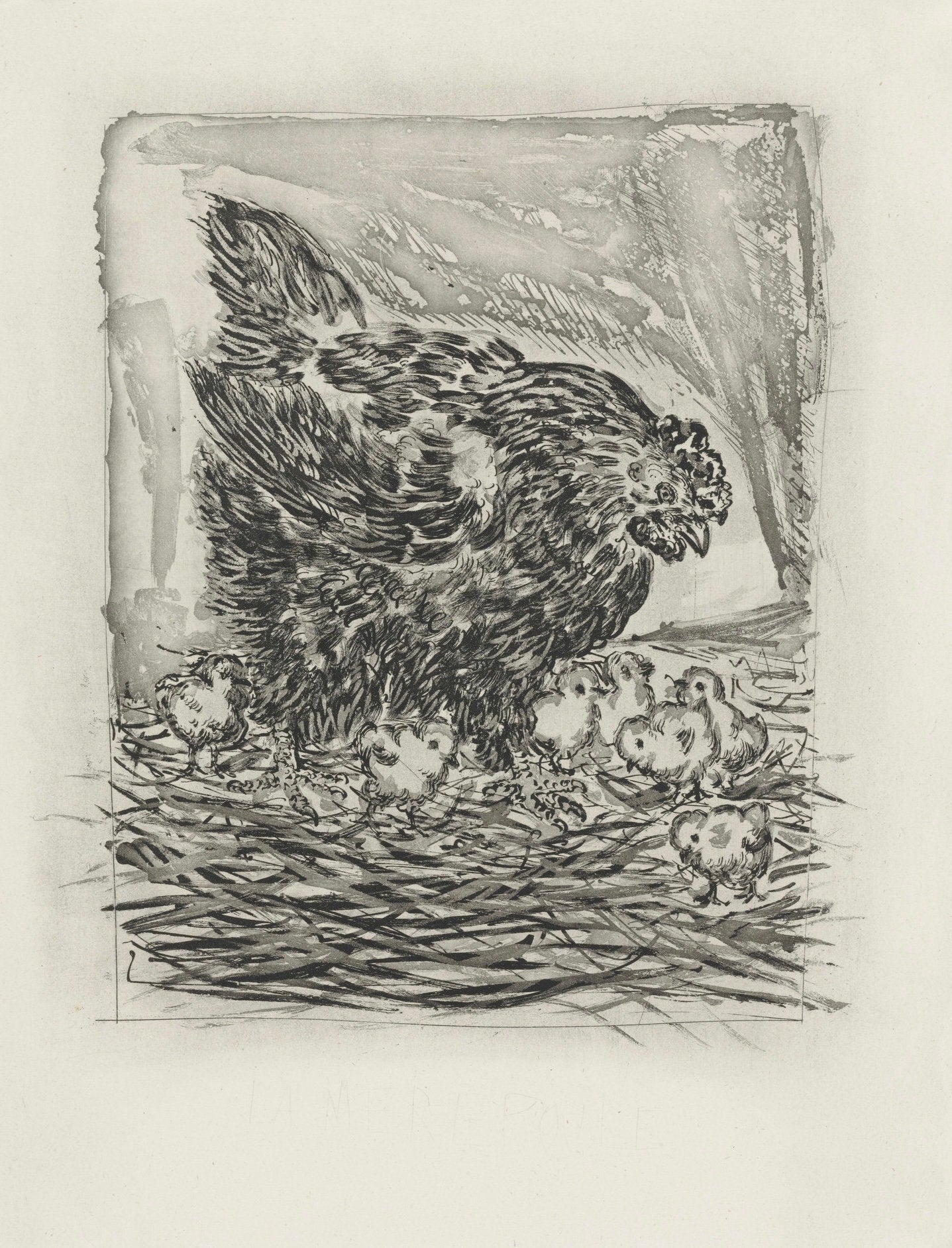 Pablo Picasso, La Mre Poule, Histoire Naturelle, Lithograph