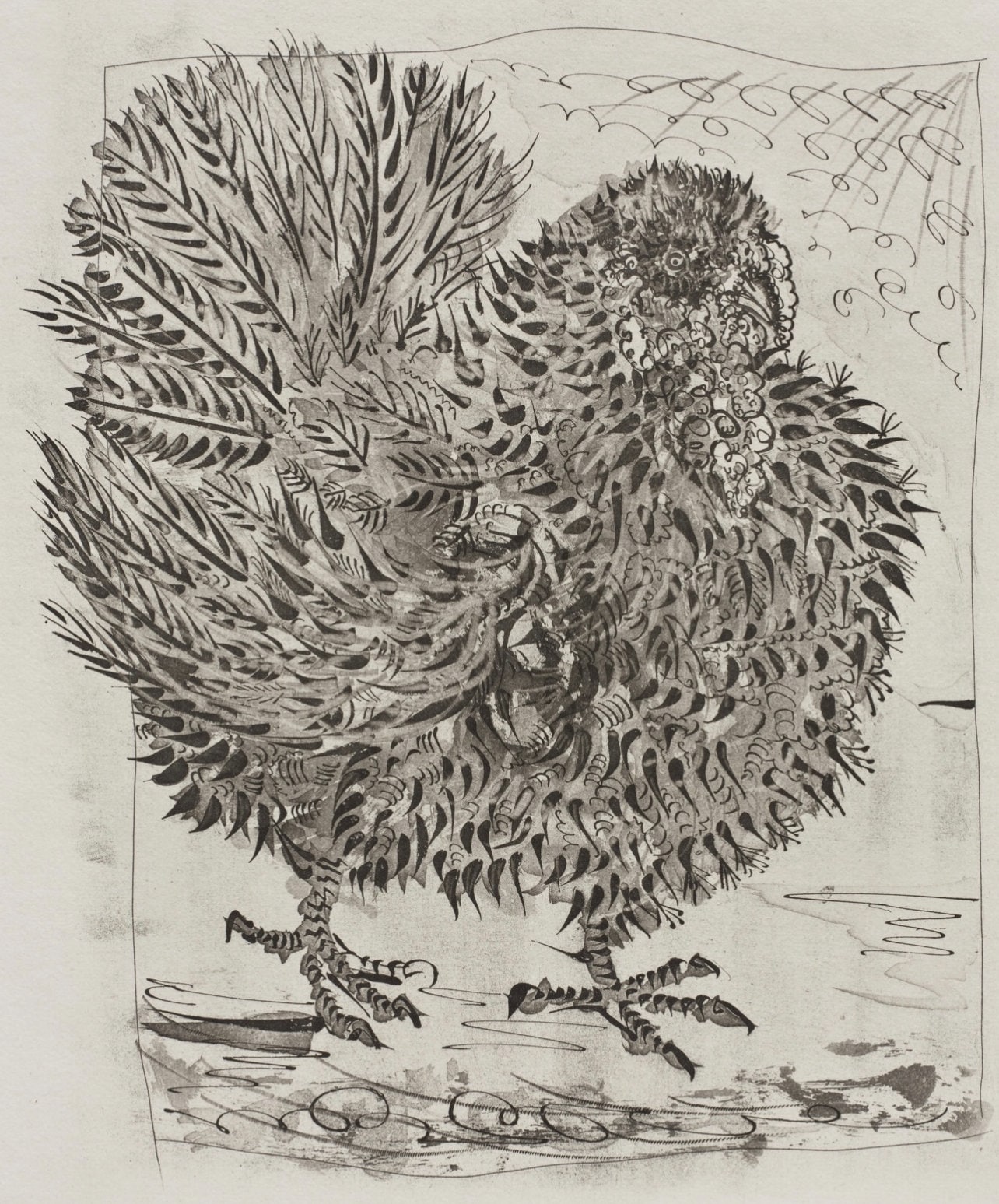 Pablo Picasso, Le Dindon, Histoire Naturelle, Lithograph