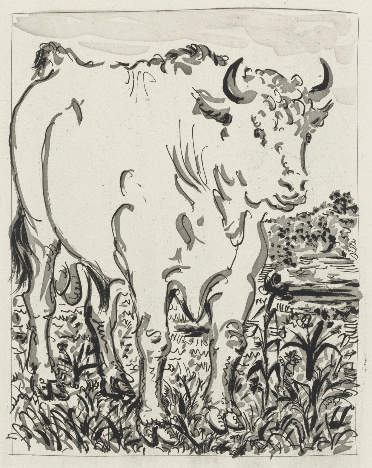 Pablo Picasso, Le Buf, Histoire Naturelle, Lithograph