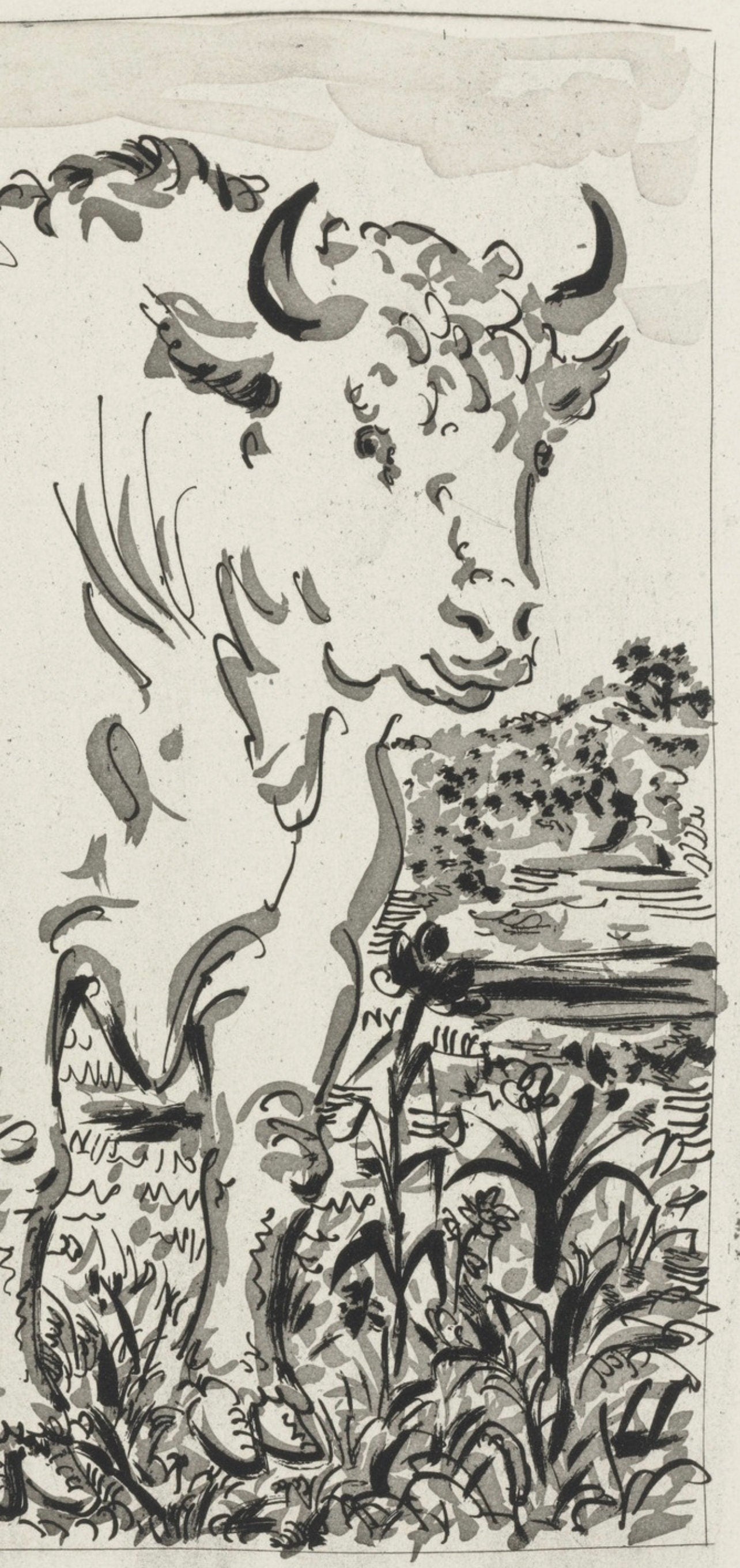 Pablo Picasso, Le Buf, Histoire Naturelle, Lithograph