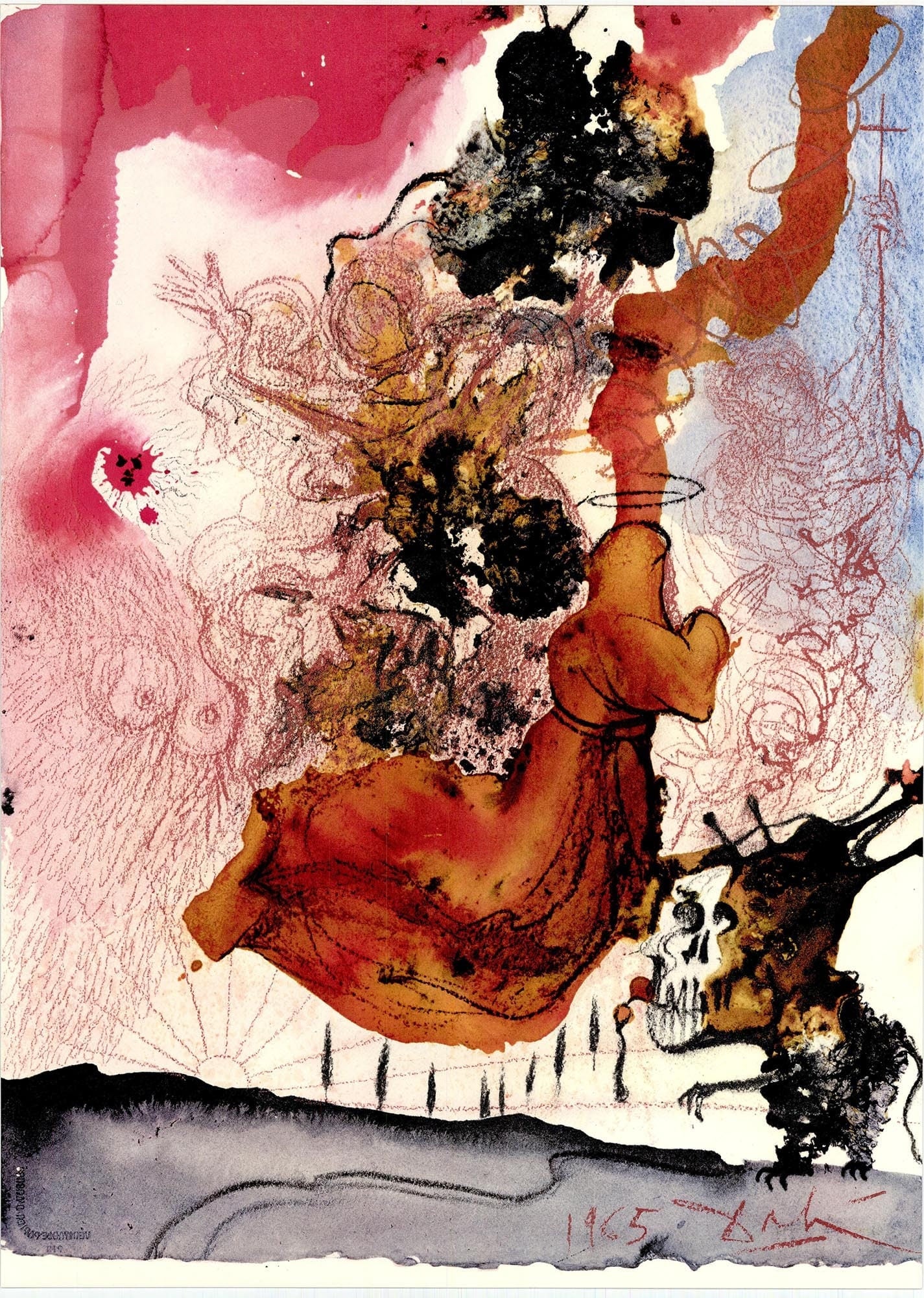 Salvador Dali, Composition (Michler/Lpsinger 1600; Field 69-3), Biblia Sacra, Lithograph