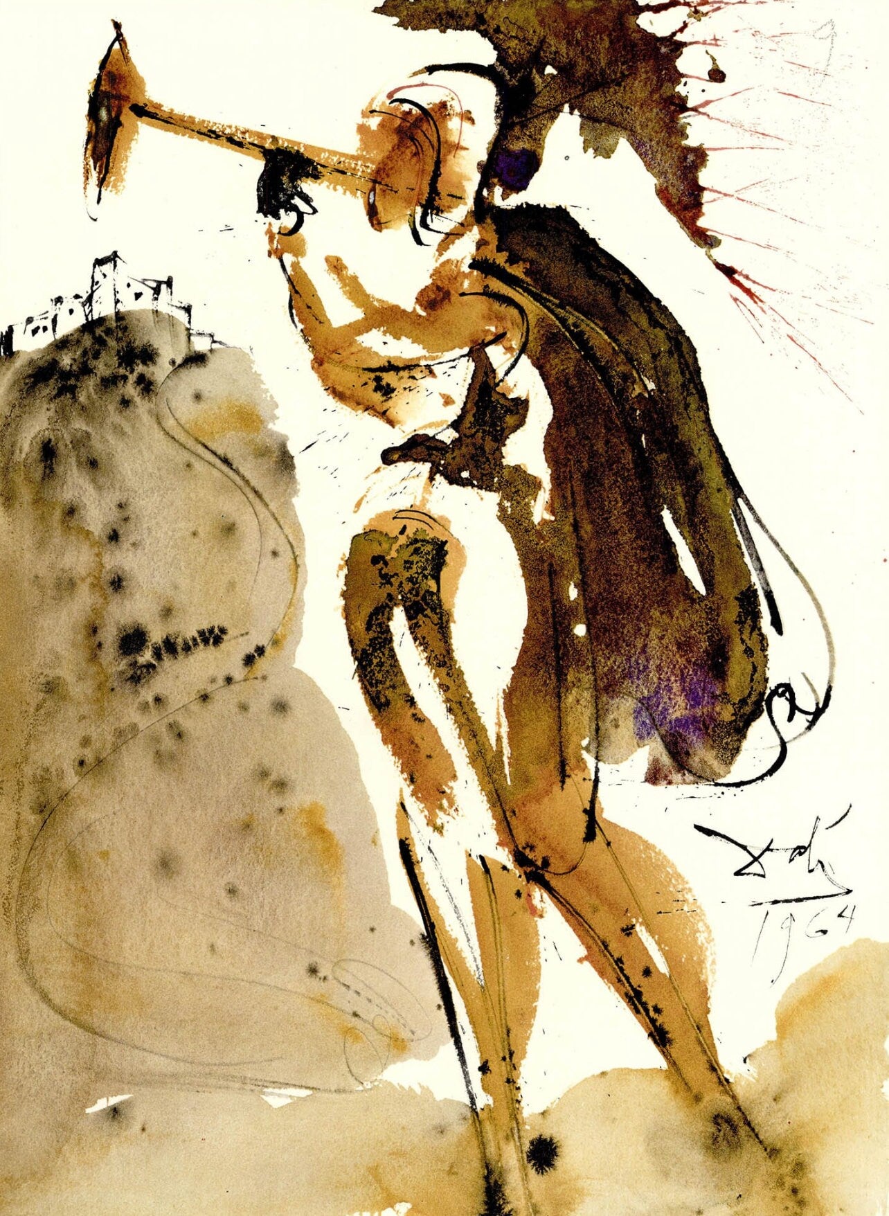 Salvador Dali, Composition (Michler/Lpsinger 1600; Field 69-3), Biblia Sacra, Lithograph